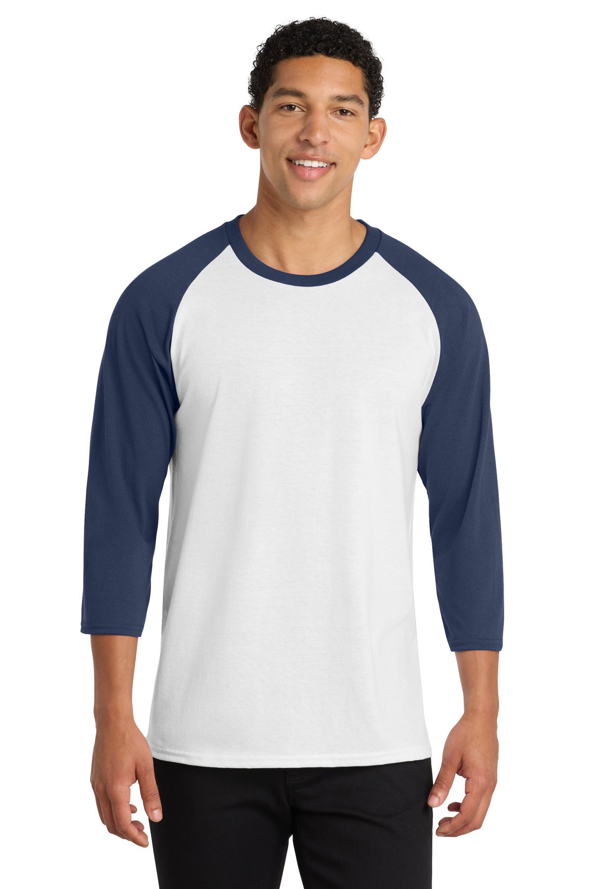 Port & Co® Core Blend 3/4-Sleeve Raglan Tee. PC55RS
