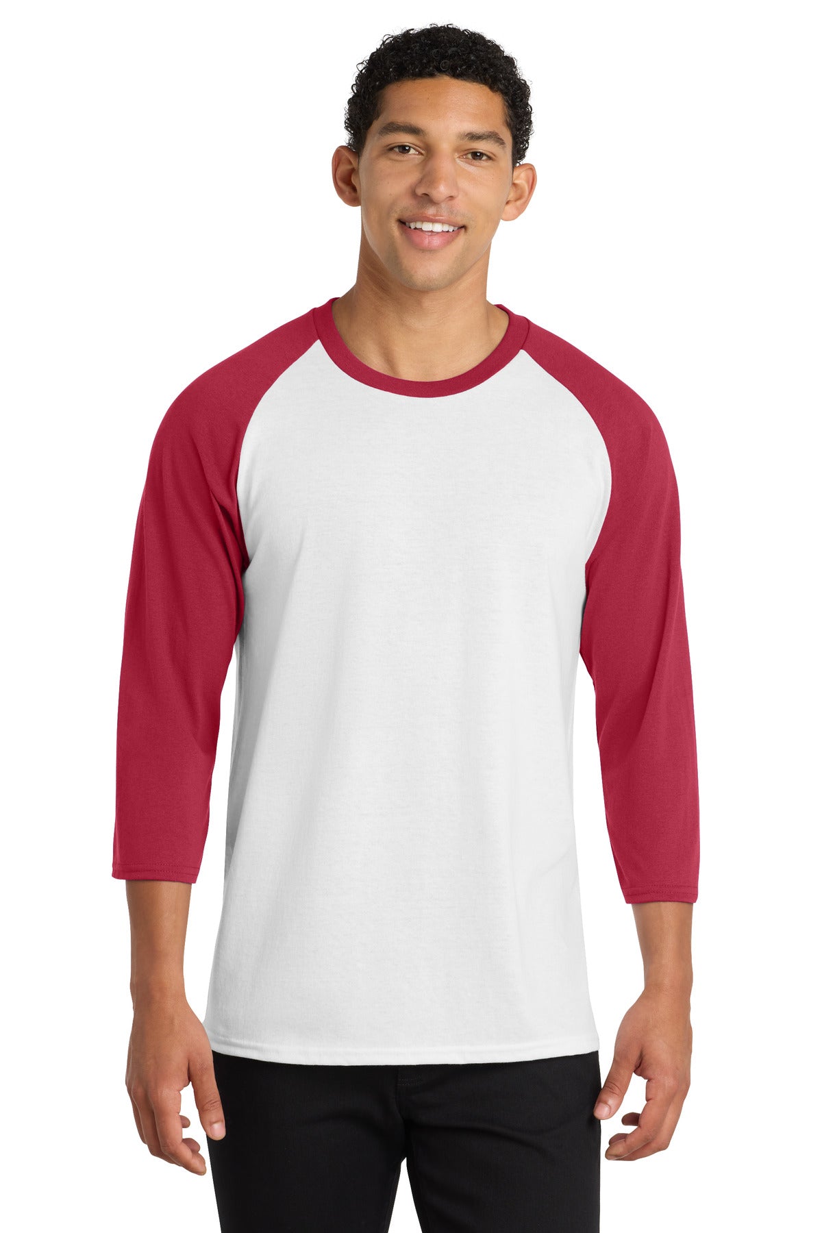 Port & Co® Core Blend 3/4-Sleeve Raglan Tee. PC55RS