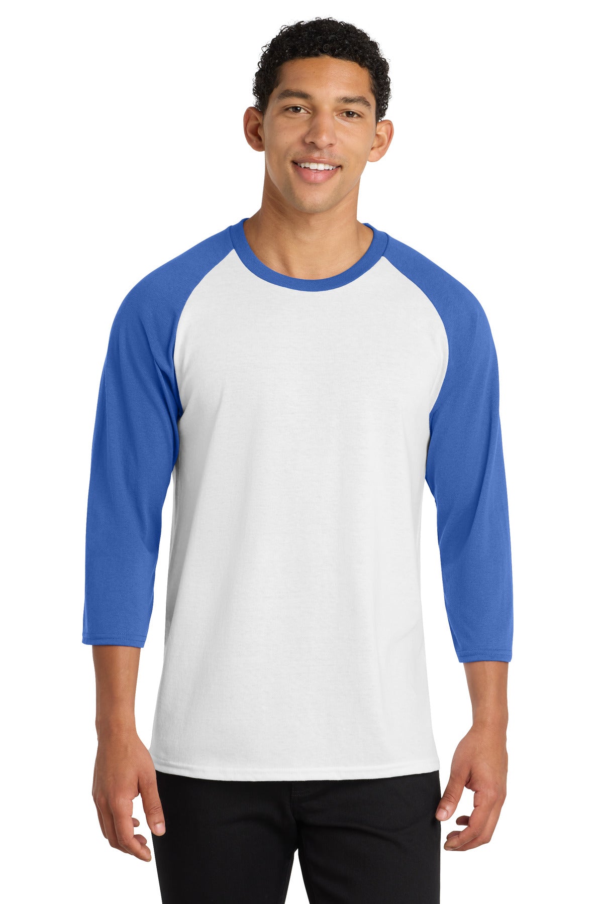 Port & Co® Core Blend 3/4-Sleeve Raglan Tee. PC55RS