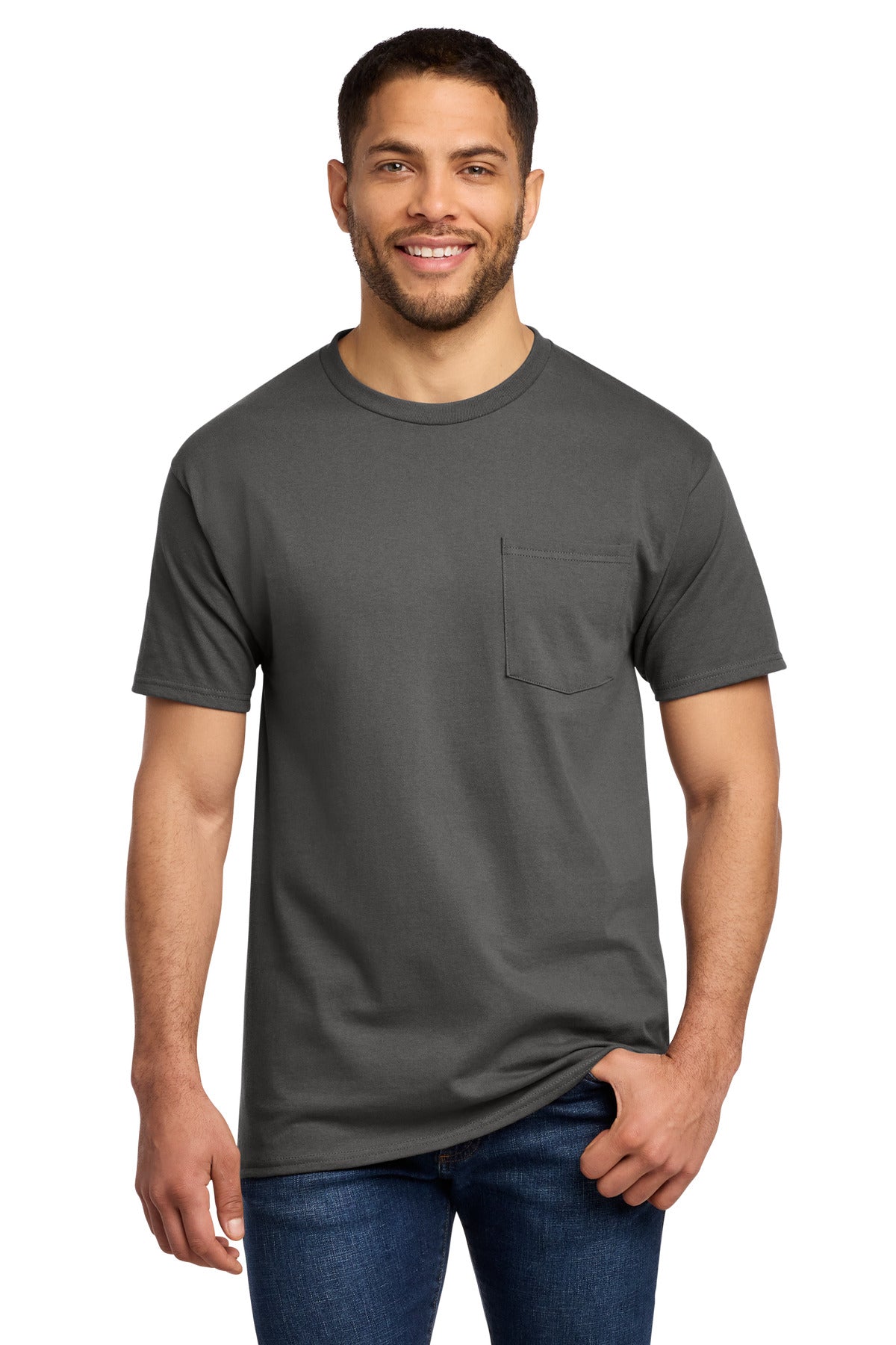 Port & Co® Tall Essential Pocket Tee. PC61PT