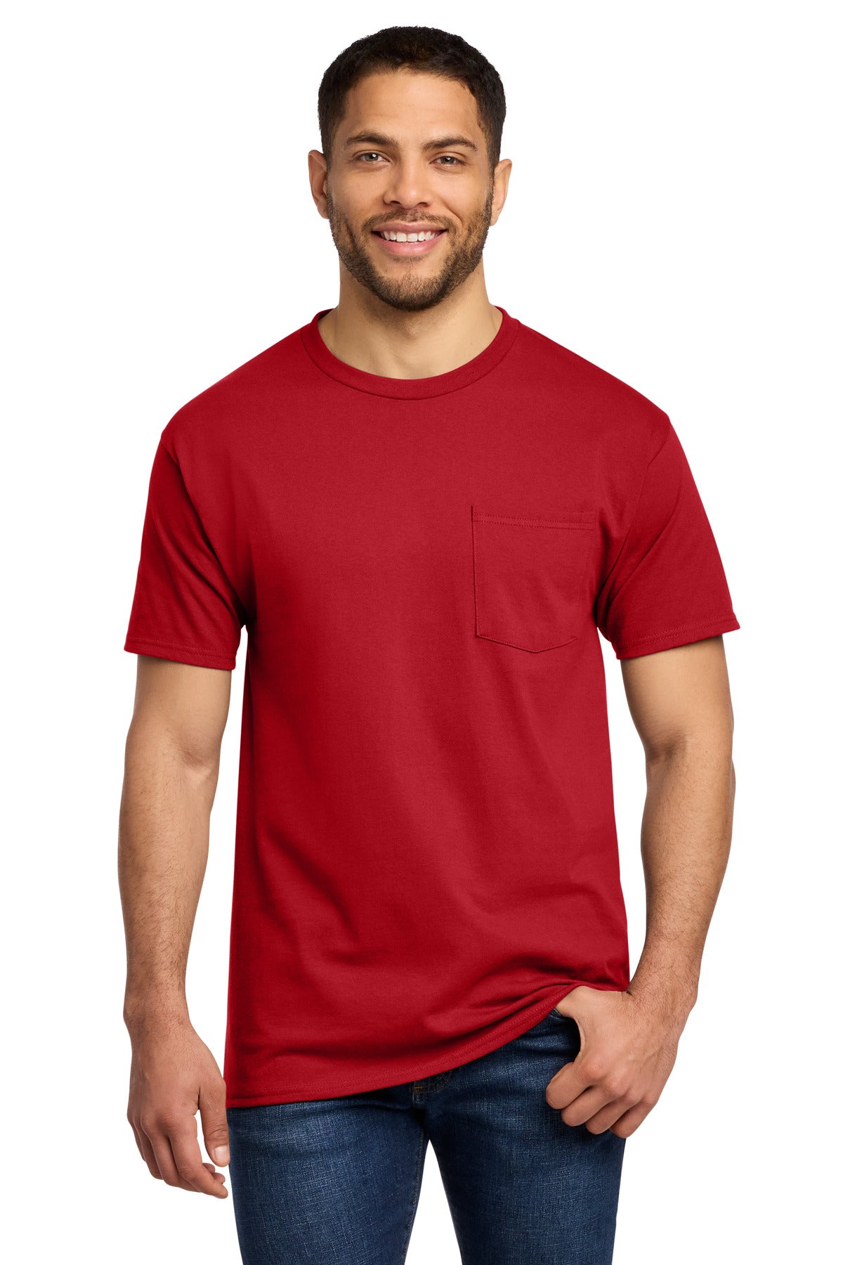Port & Co® Tall Essential Pocket Tee. PC61PT