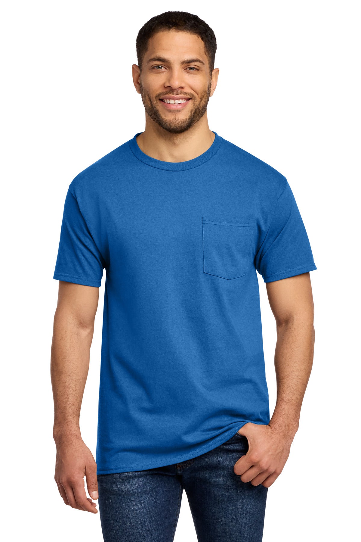Port & Co® Tall Essential Pocket Tee. PC61PT