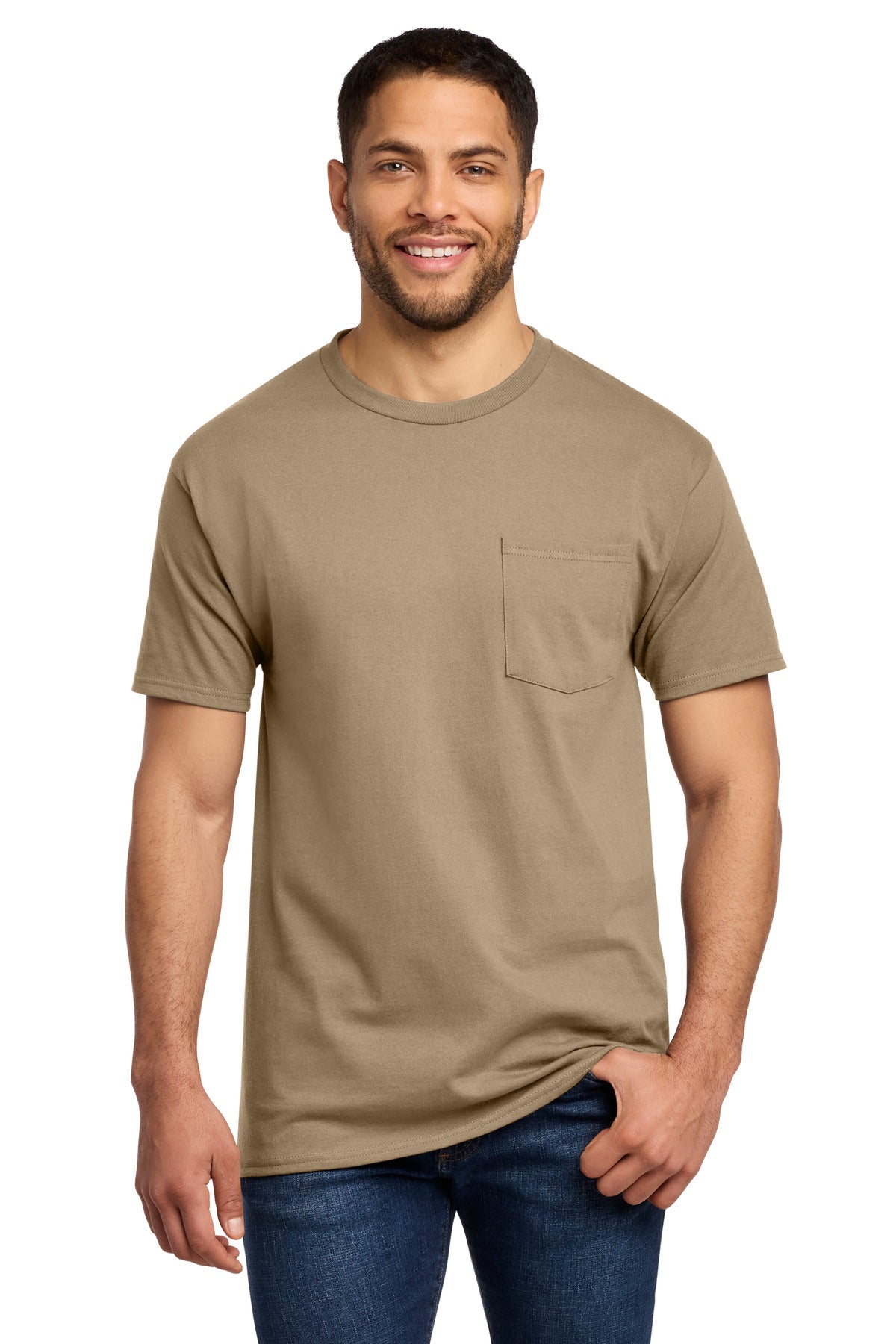 Port & Co® Tall Essential Pocket Tee. PC61PT