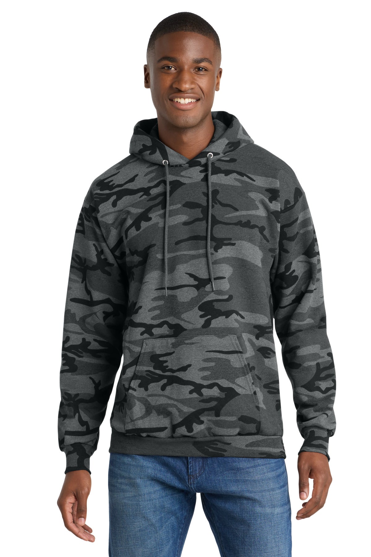 Port & Co® Core Fleece Camo Pullover Hooded Sweatshirt. PC78HC