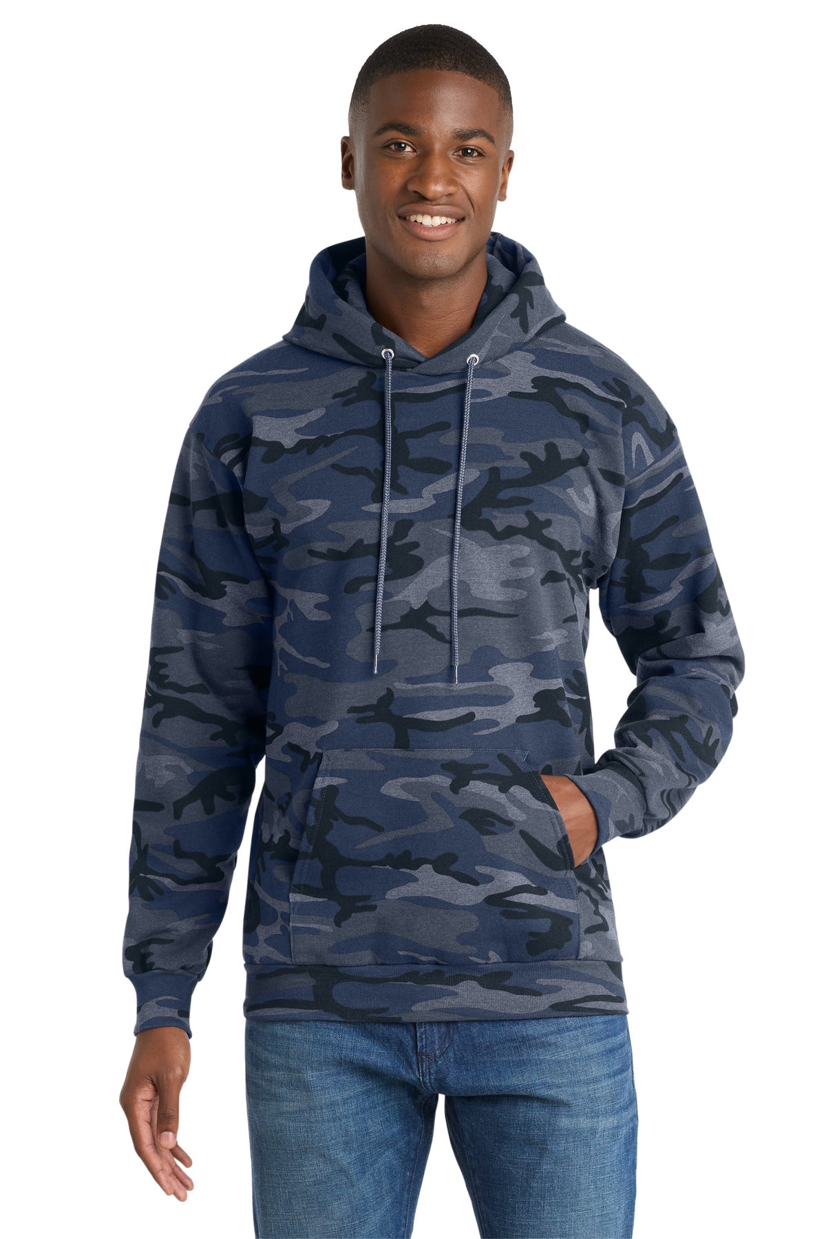 Port & Co® Core Fleece Camo Pullover Hooded Sweatshirt. PC78HC