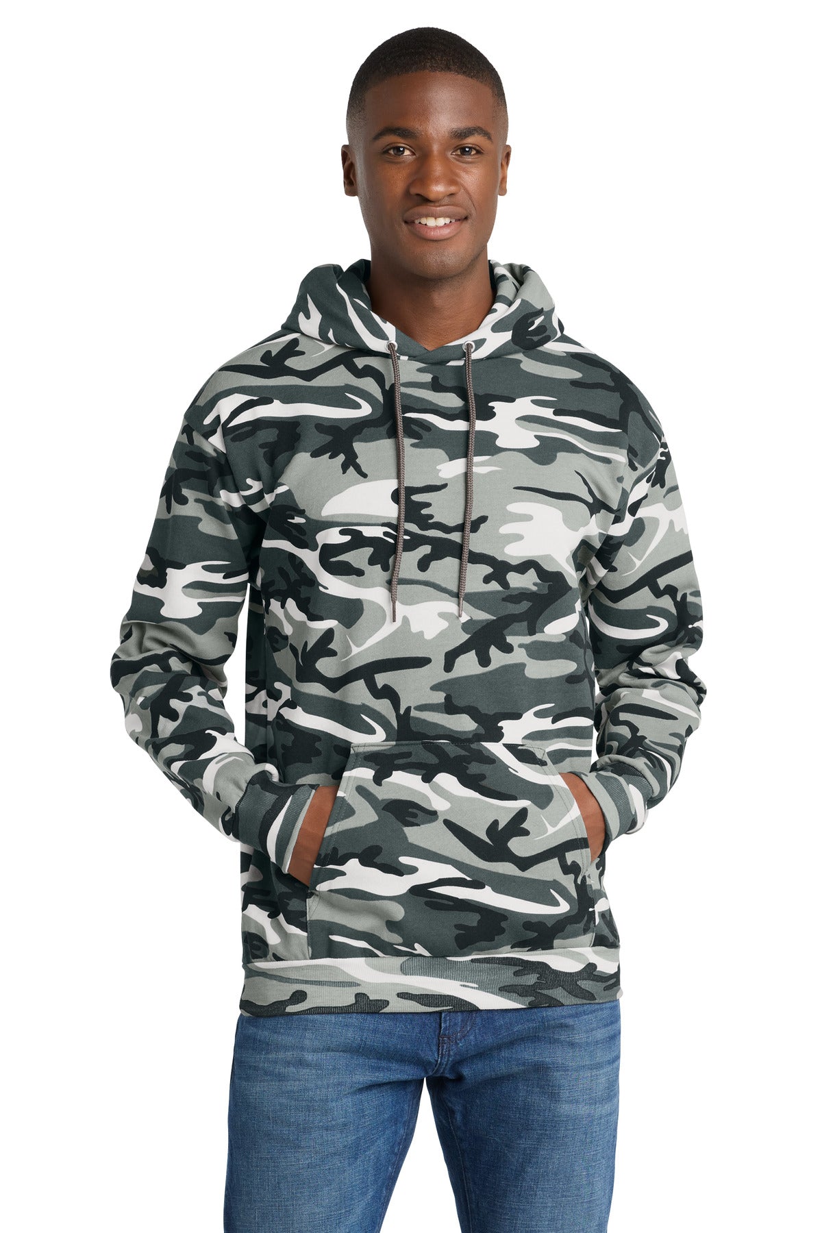 Port & Co® Core Fleece Camo Pullover Hooded Sweatshirt. PC78HC