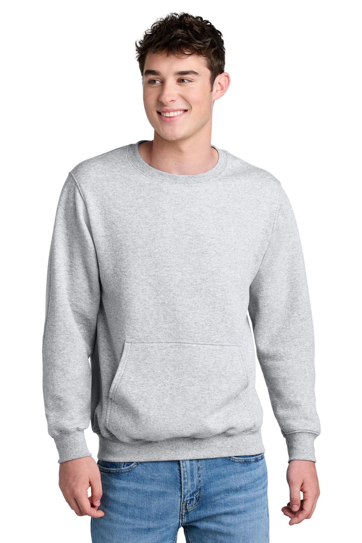 Port & Co® Core Fleece Crewneck Pocket Sweatshirt PC78PKT