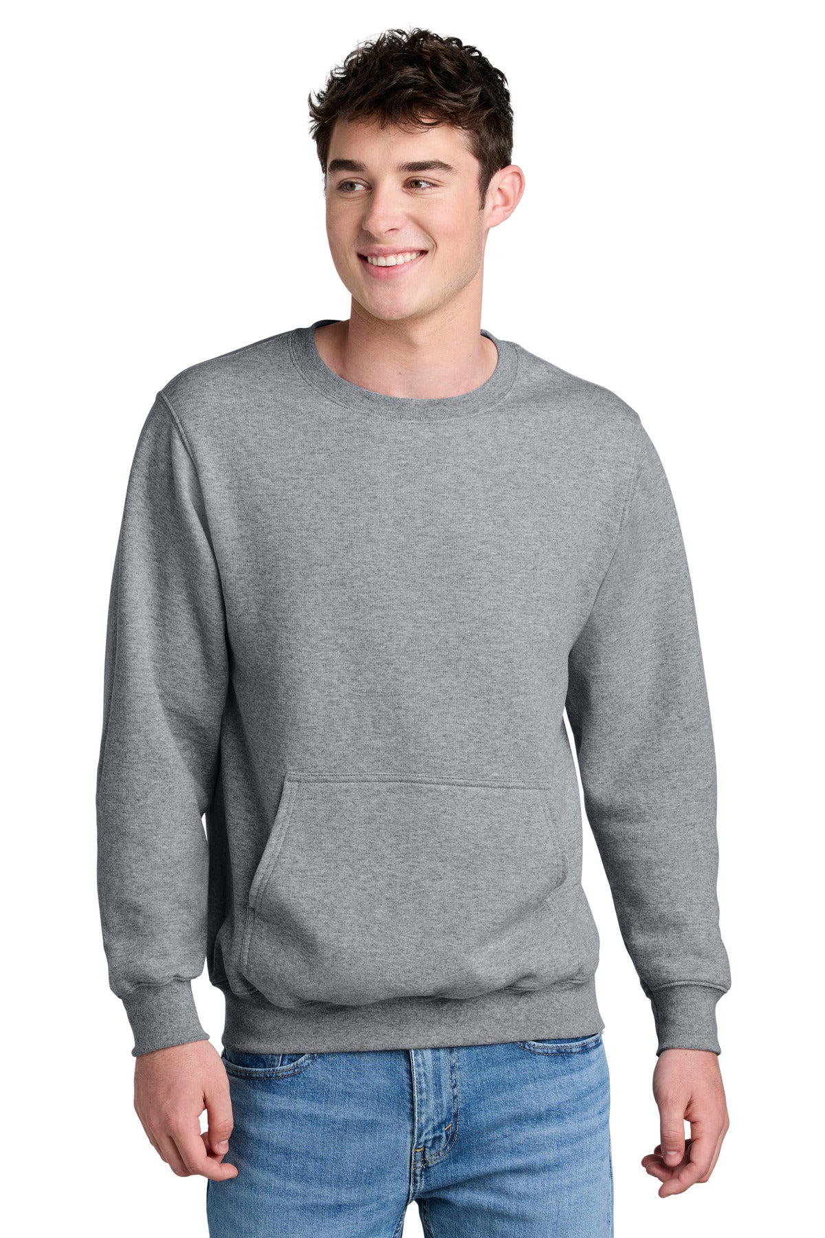 Port & Co® Core Fleece Crewneck Pocket Sweatshirt PC78PKT
