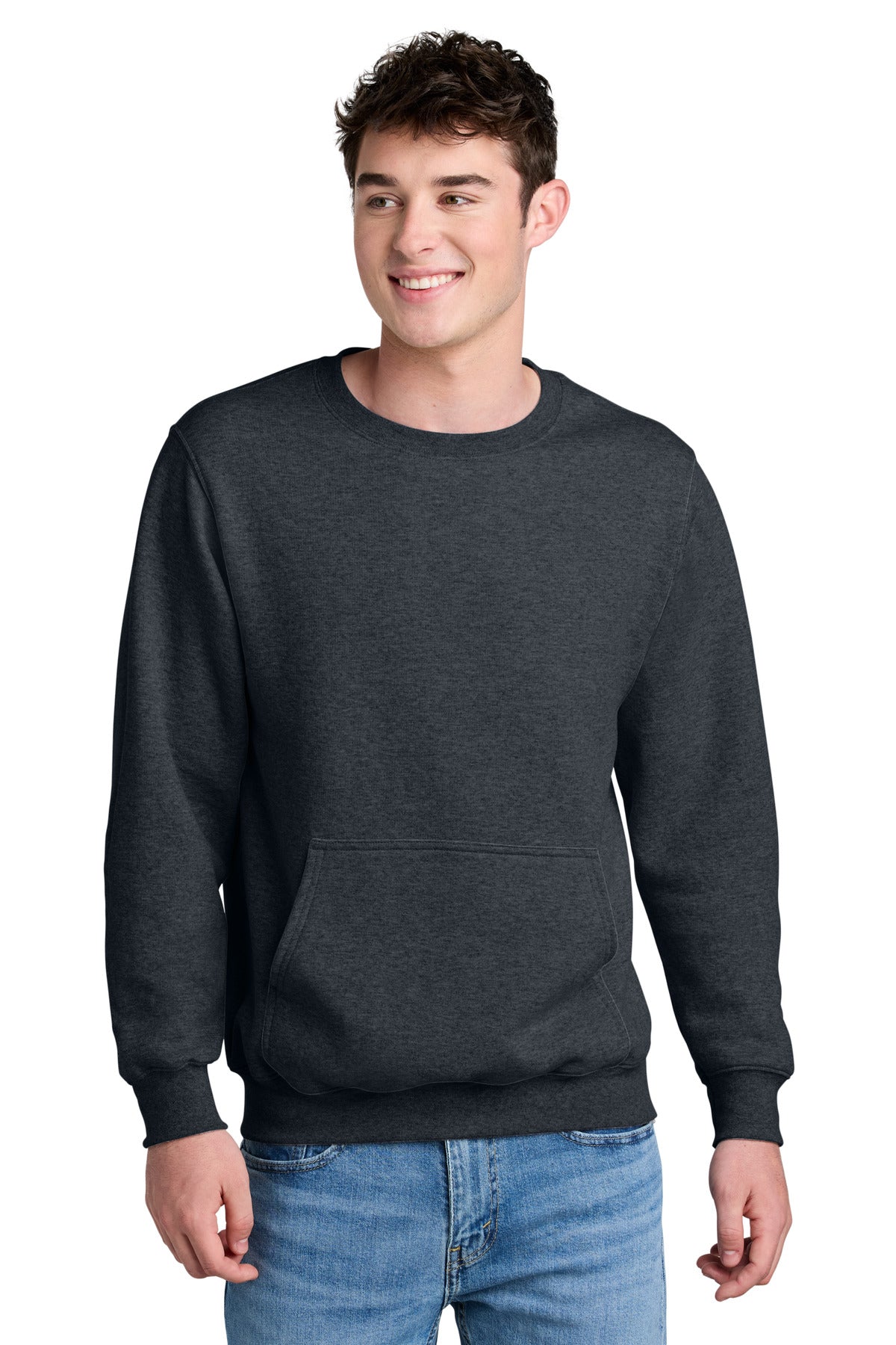 Port & Co® Core Fleece Crewneck Pocket Sweatshirt PC78PKT