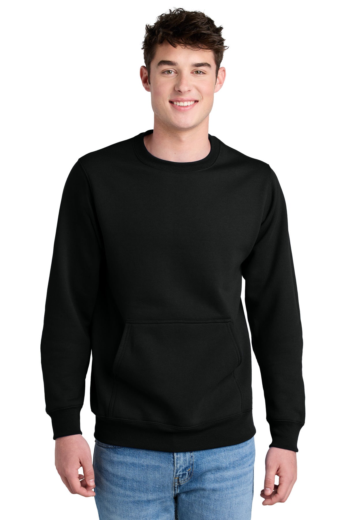 Port & Co® Core Fleece Crewneck Pocket Sweatshirt PC78PKT