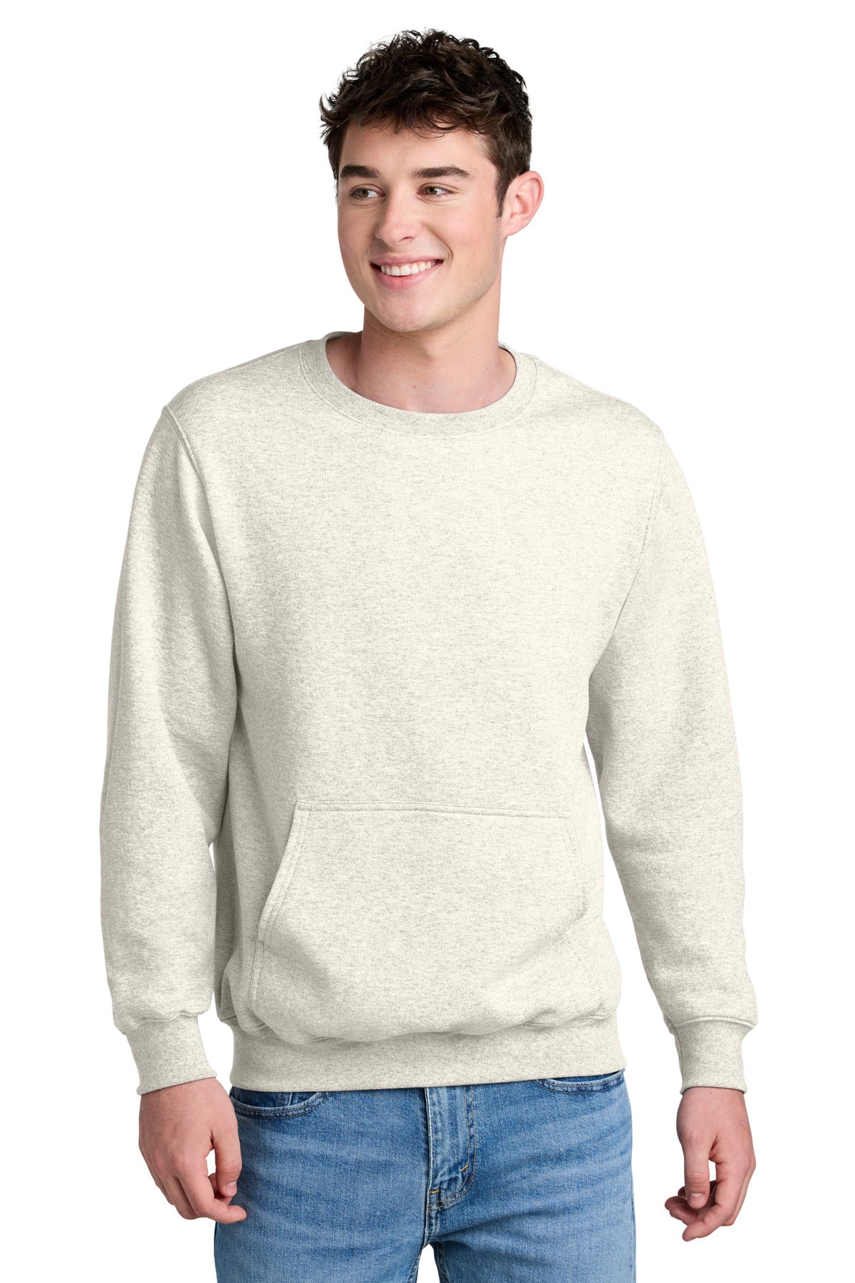 Port & Co® Core Fleece Crewneck Pocket Sweatshirt PC78PKT