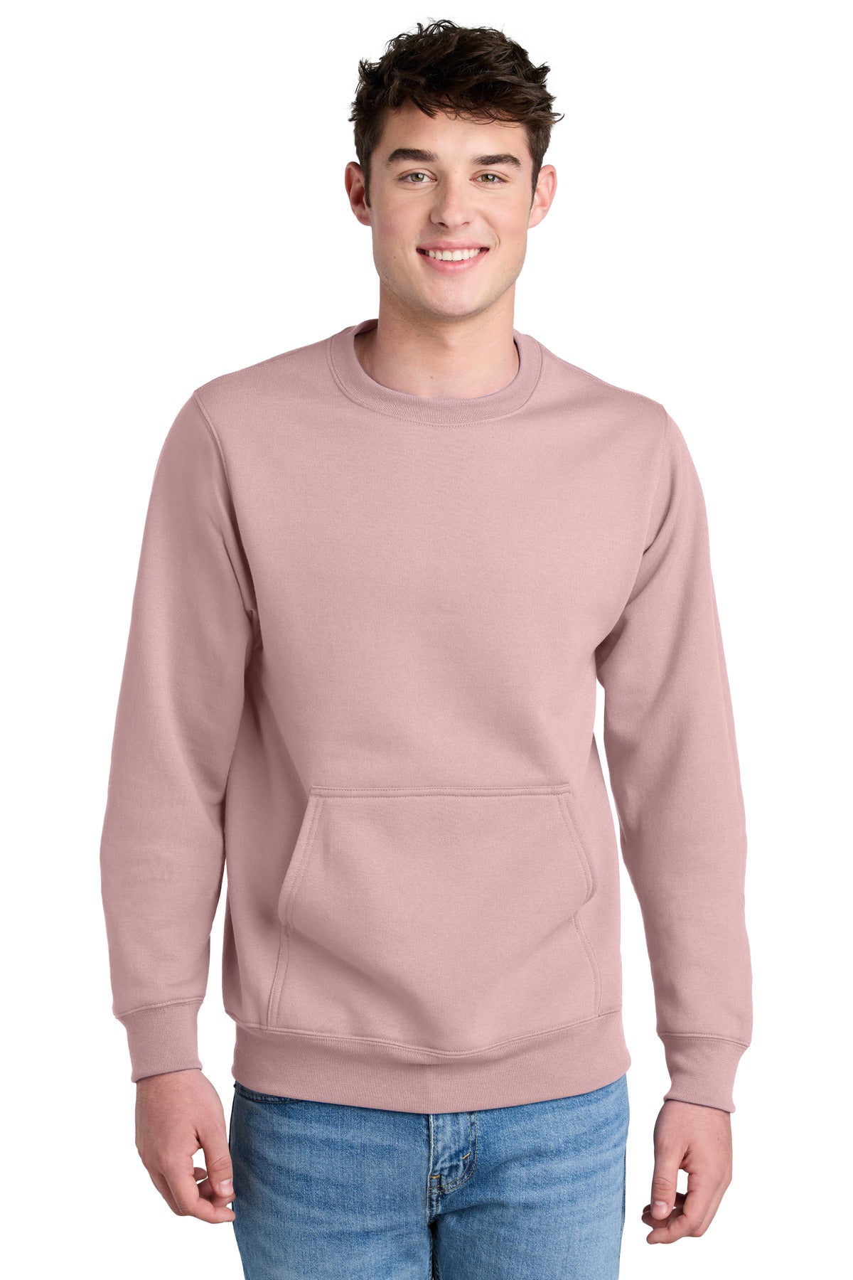 Port & Co® Core Fleece Crewneck Pocket Sweatshirt PC78PKT