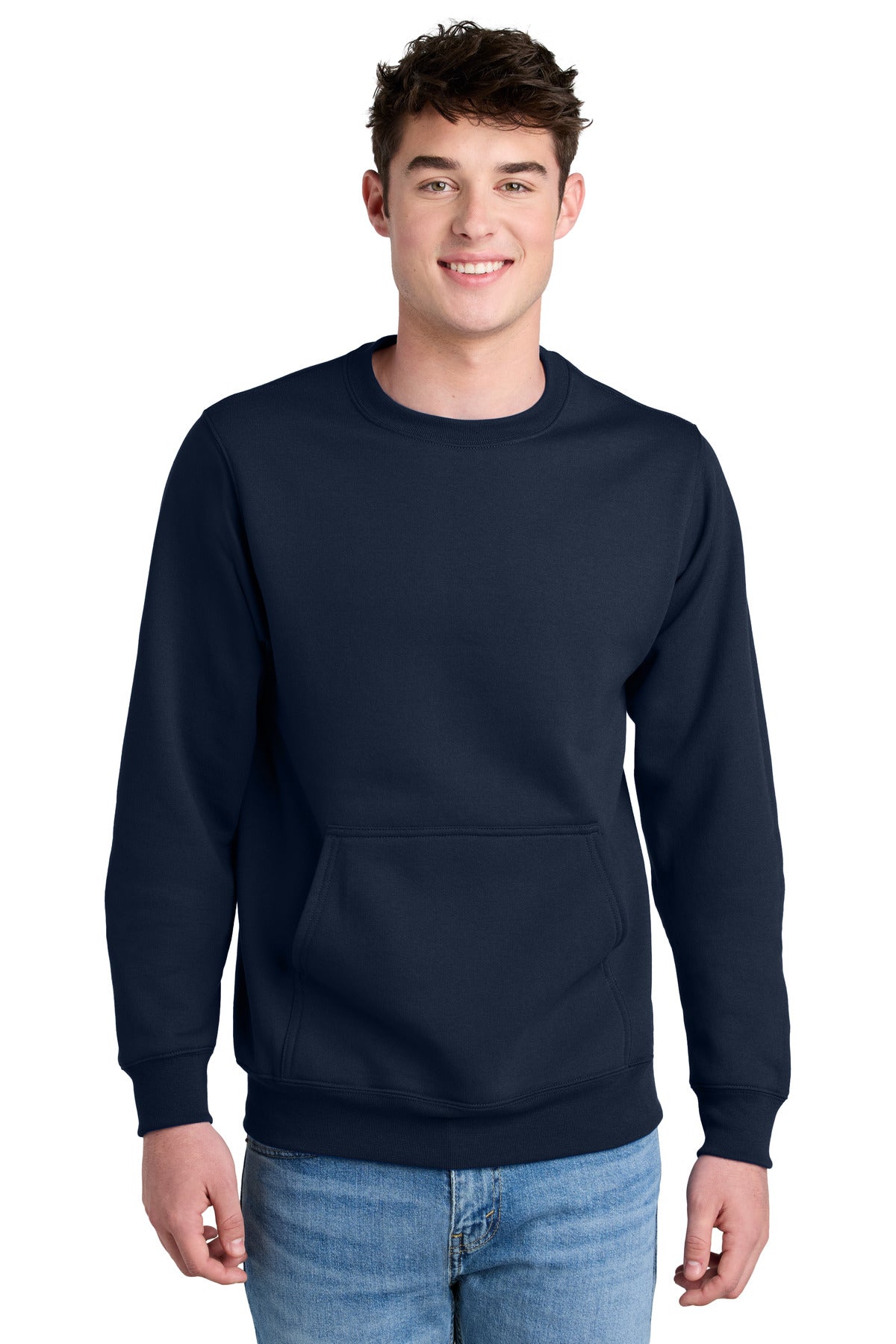 Port & Co® Core Fleece Crewneck Pocket Sweatshirt PC78PKT