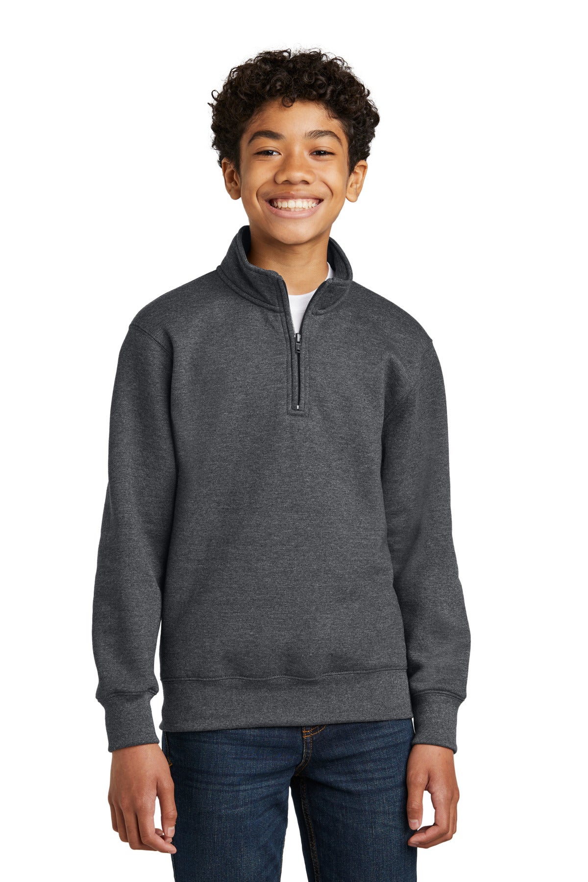 Port & Co® Youth Core Fleece 1/4-Zip Pullover Sweatshirt PC78YQ