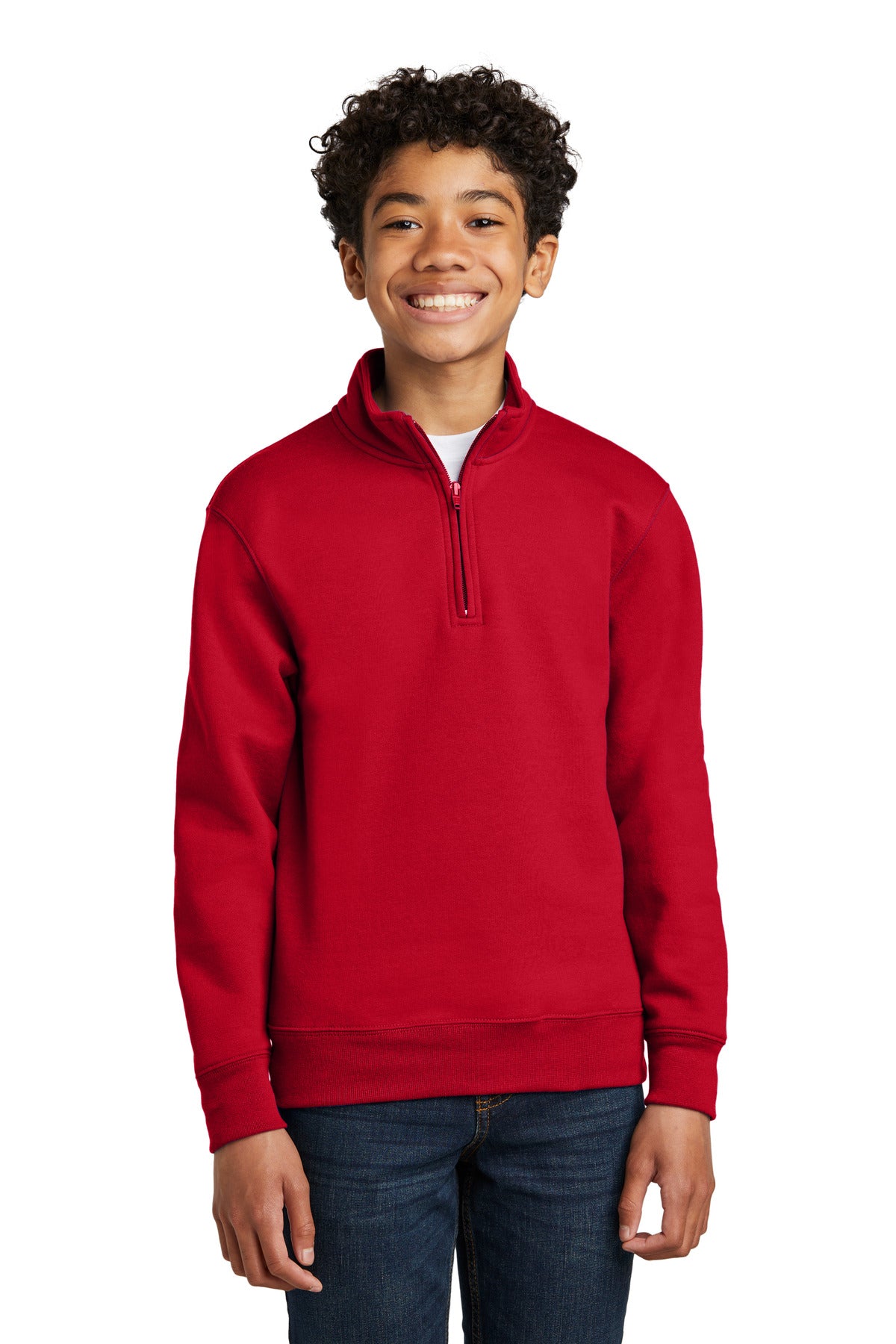 Port & Co® Youth Core Fleece 1/4-Zip Pullover Sweatshirt PC78YQ