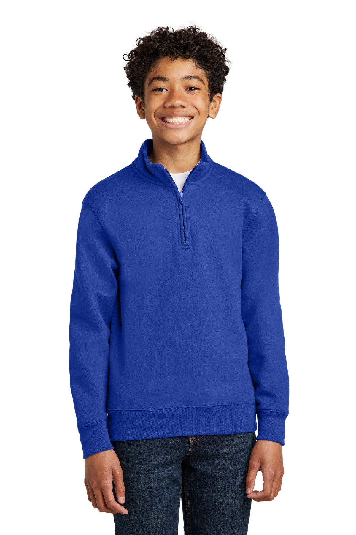 Port & Co® Youth Core Fleece 1/4-Zip Pullover Sweatshirt PC78YQ