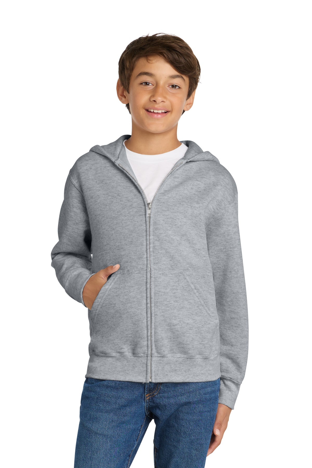 Port & Co® Youth Core Fleece Full-Zip Hooded Sweatshirt PC78YZH
