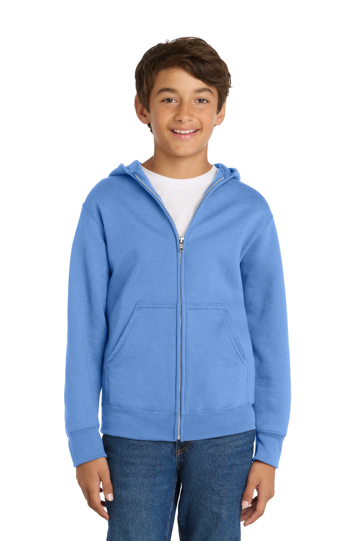 Port & Co® Youth Core Fleece Full-Zip Hooded Sweatshirt PC78YZH
