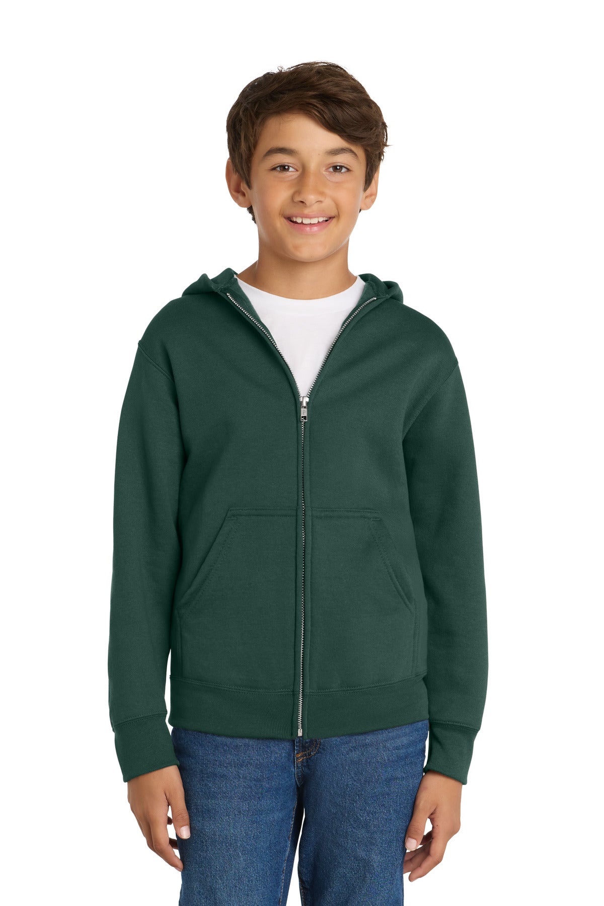 Port & Co® Youth Core Fleece Full-Zip Hooded Sweatshirt PC78YZH