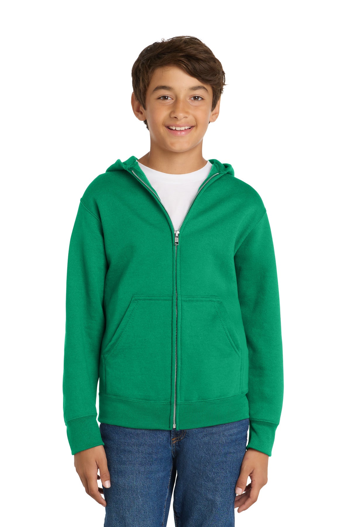 Port & Co® Youth Core Fleece Full-Zip Hooded Sweatshirt PC78YZH