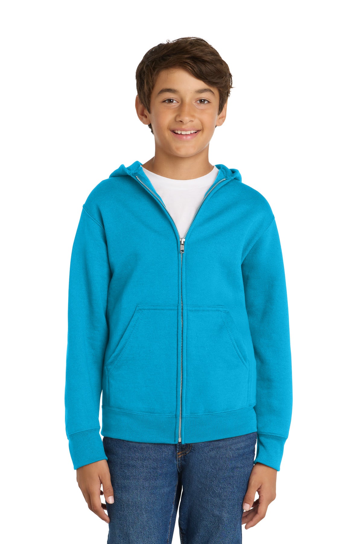 Port & Co® Youth Core Fleece Full-Zip Hooded Sweatshirt PC78YZH