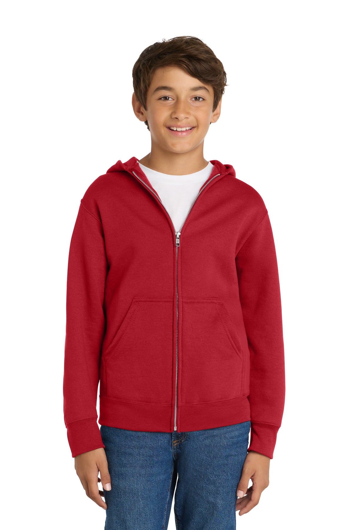 Port & Co® Youth Core Fleece Full-Zip Hooded Sweatshirt PC78YZH