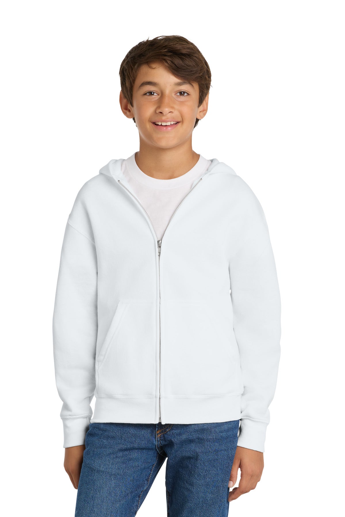 Port & Co® Youth Core Fleece Full-Zip Hooded Sweatshirt PC78YZH