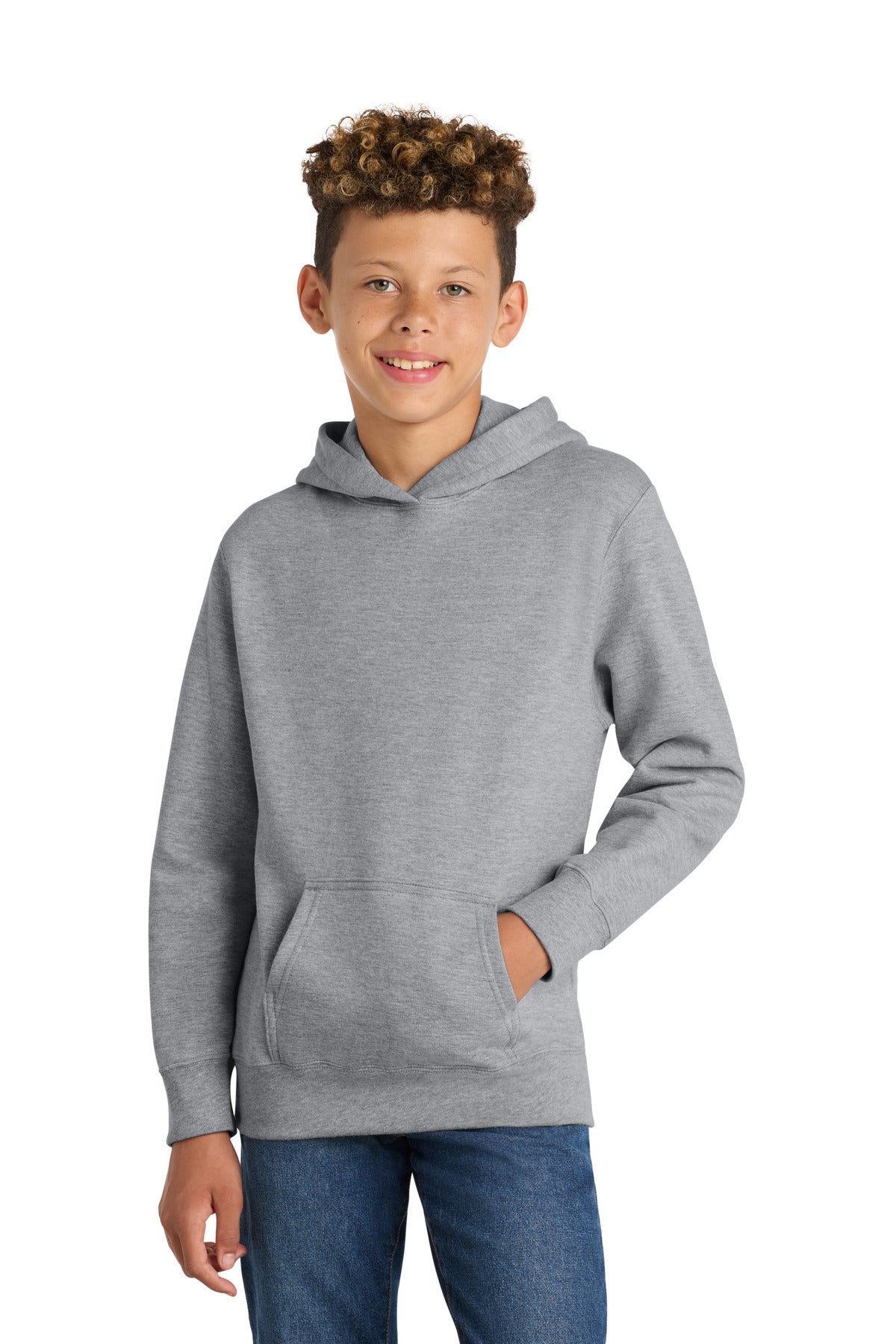 Port & Co® Youth Fan Favorite Fleece Pullover Hooded Sweatshirt. PC850YH