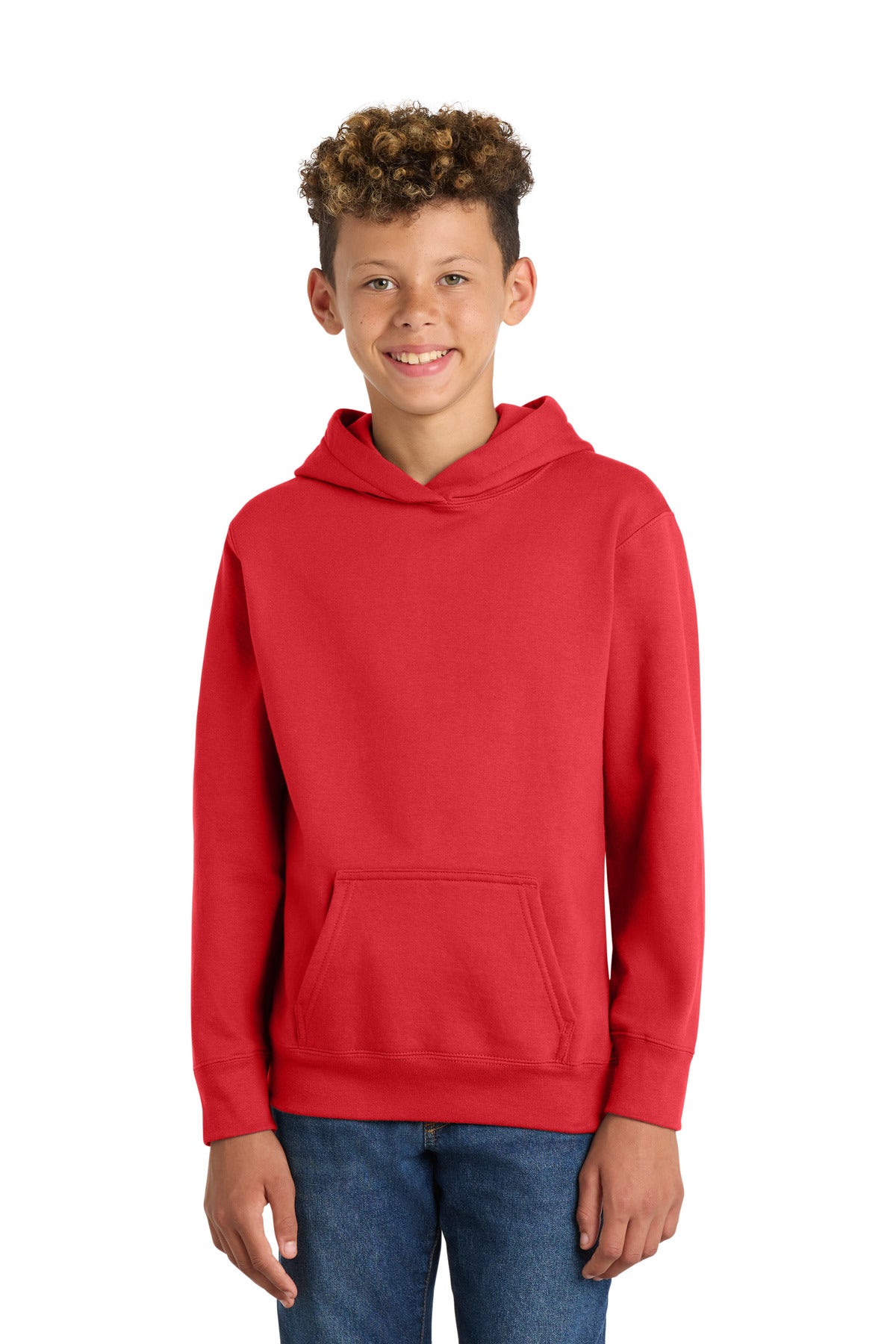 Port & Co® Youth Fan Favorite Fleece Pullover Hooded Sweatshirt. PC850YH