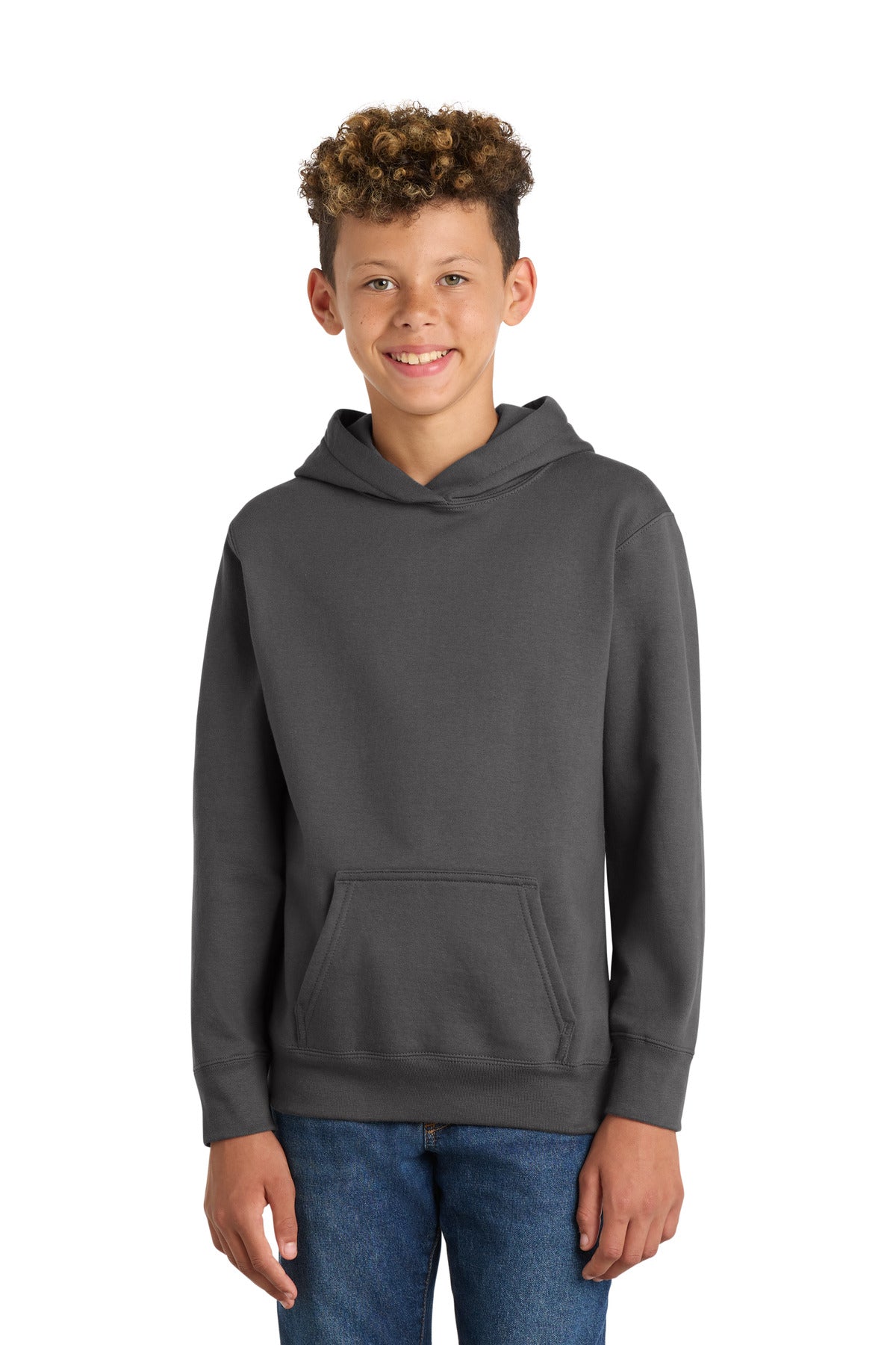 Port & Co® Youth Fan Favorite Fleece Pullover Hooded Sweatshirt. PC850YH