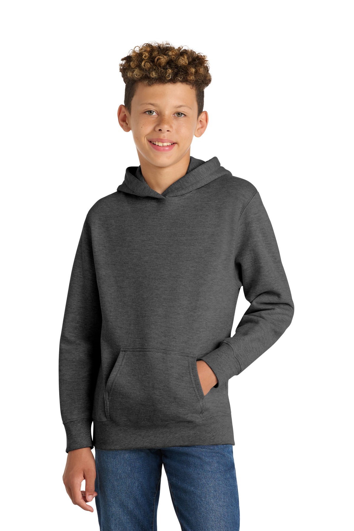 Port & Co® Youth Fan Favorite Fleece Pullover Hooded Sweatshirt. PC850YH