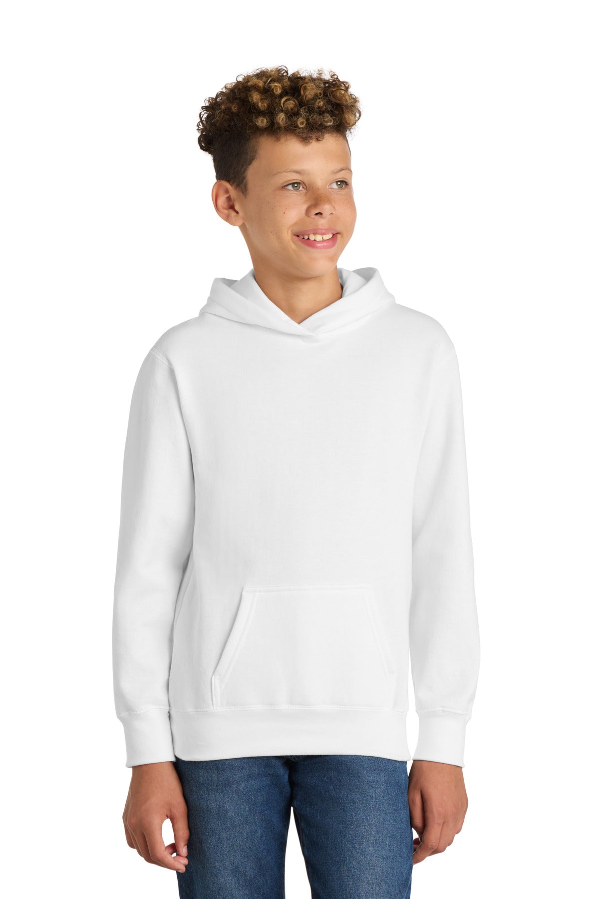 Port & Co® Youth Fan Favorite Fleece Pullover Hooded Sweatshirt. PC850YH