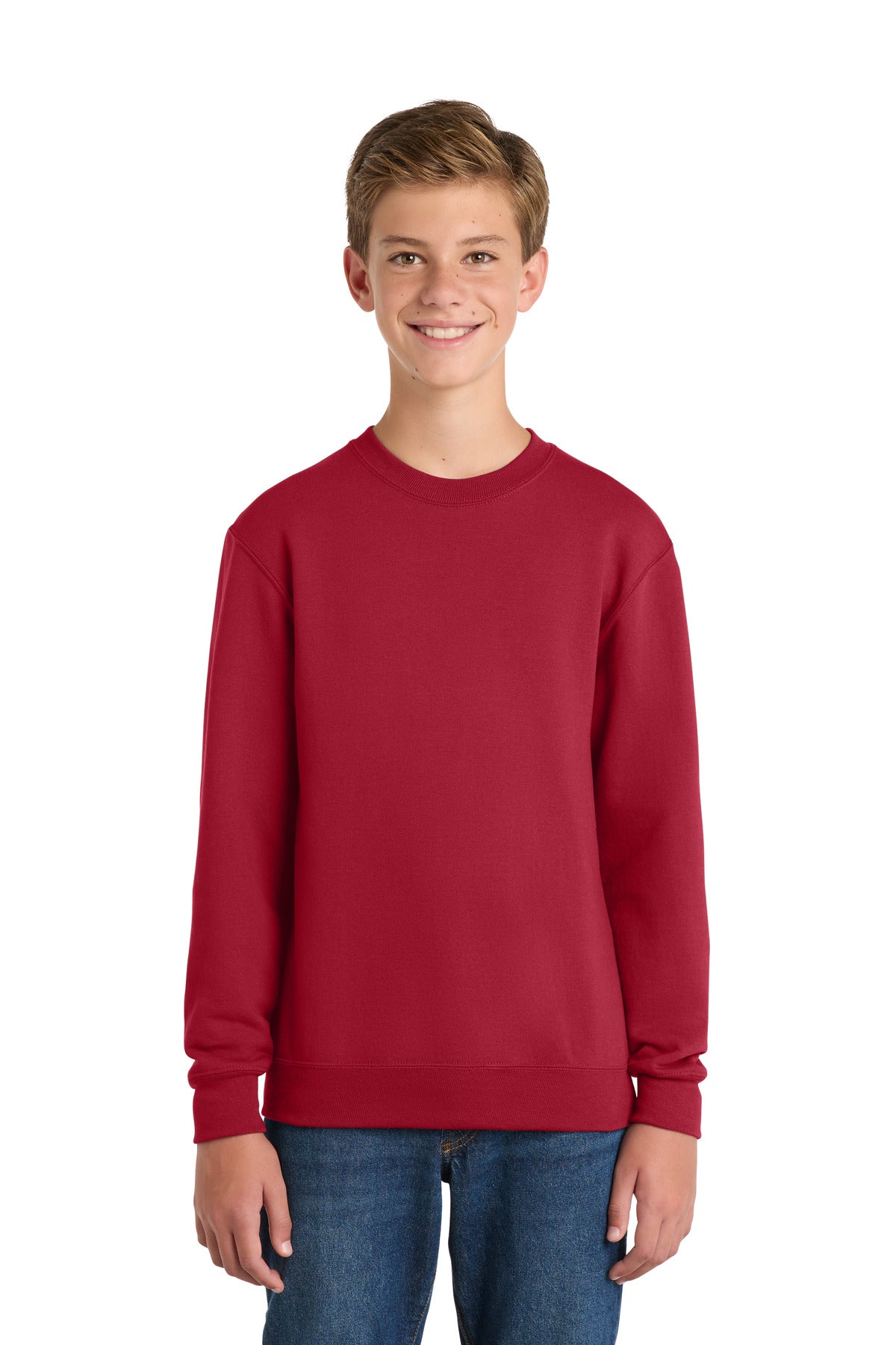 DISCONTINUED Port & Co™ Youth Core Fleece Crewneck Sweatshirt.  PC90Y