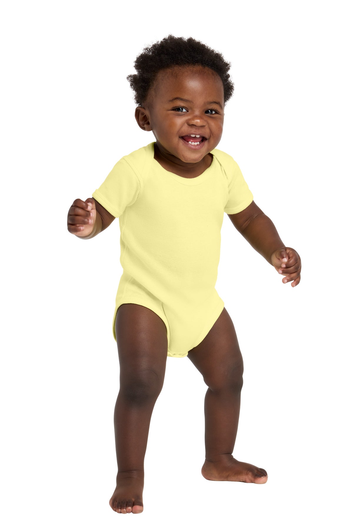 Rabbit Skins™ Infant Short Sleeve Baby Rib Bodysuit. RS4400