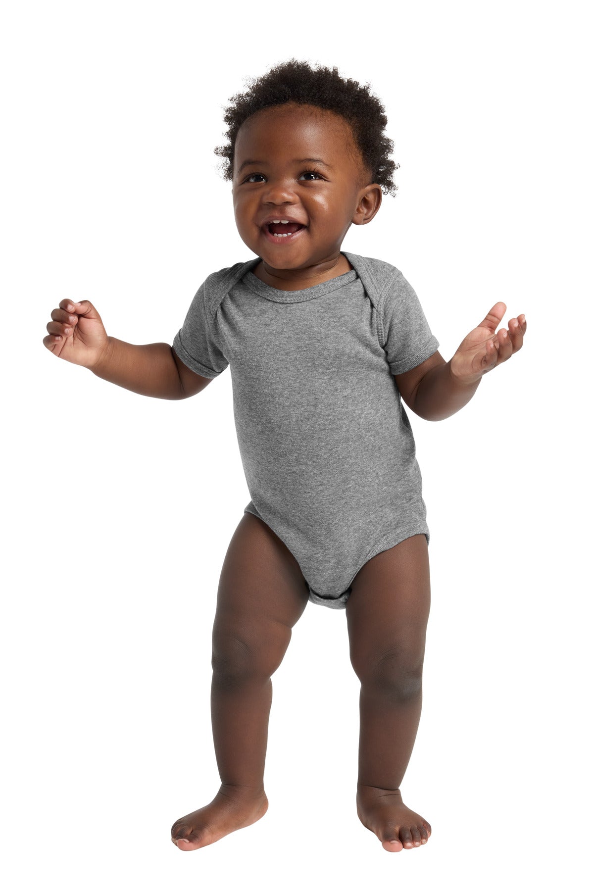 Rabbit Skins™ Infant Short Sleeve Baby Rib Bodysuit. RS4400