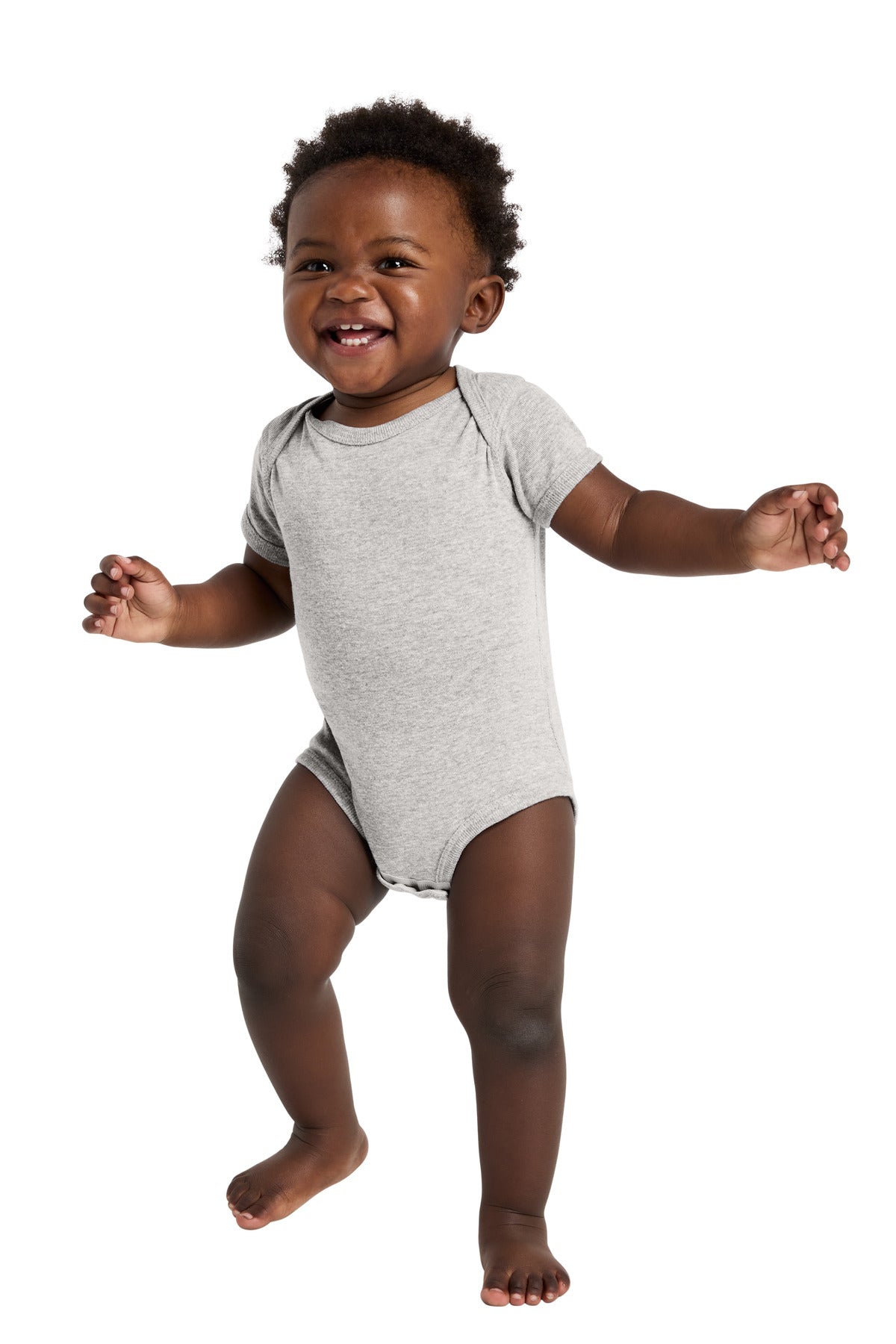 Rabbit Skins™ Infant Short Sleeve Baby Rib Bodysuit. RS4400