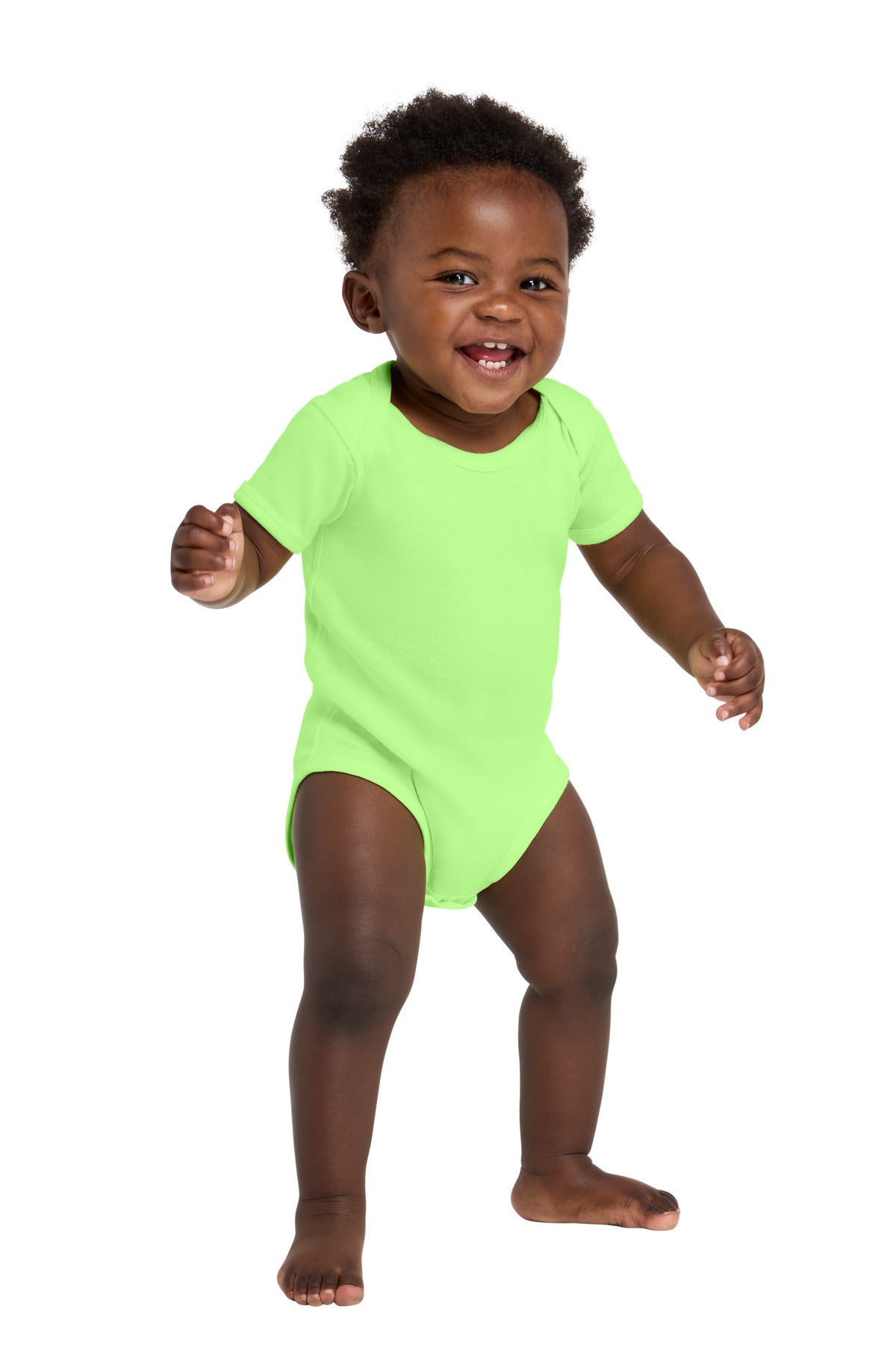 Rabbit Skins™ Infant Short Sleeve Baby Rib Bodysuit. RS4400