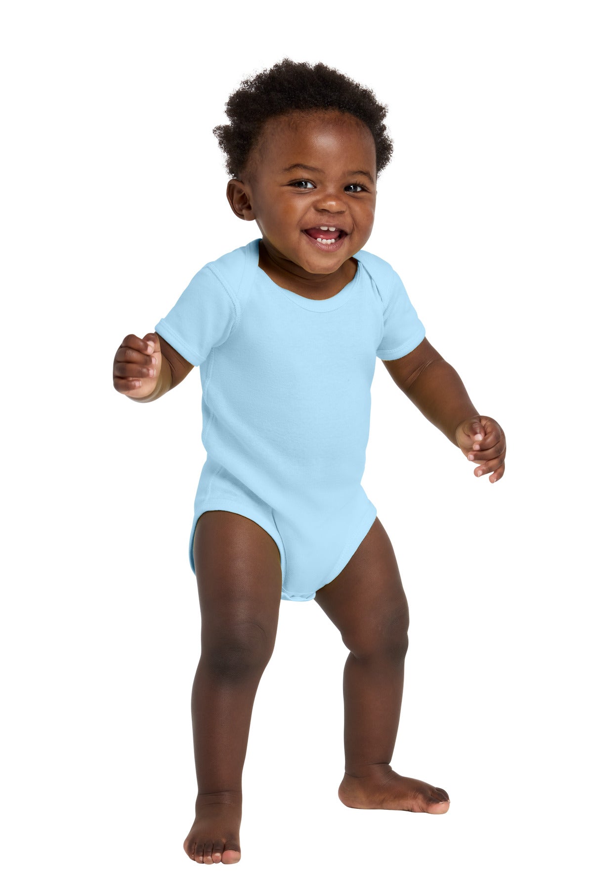 Rabbit Skins™ Infant Short Sleeve Baby Rib Bodysuit. RS4400
