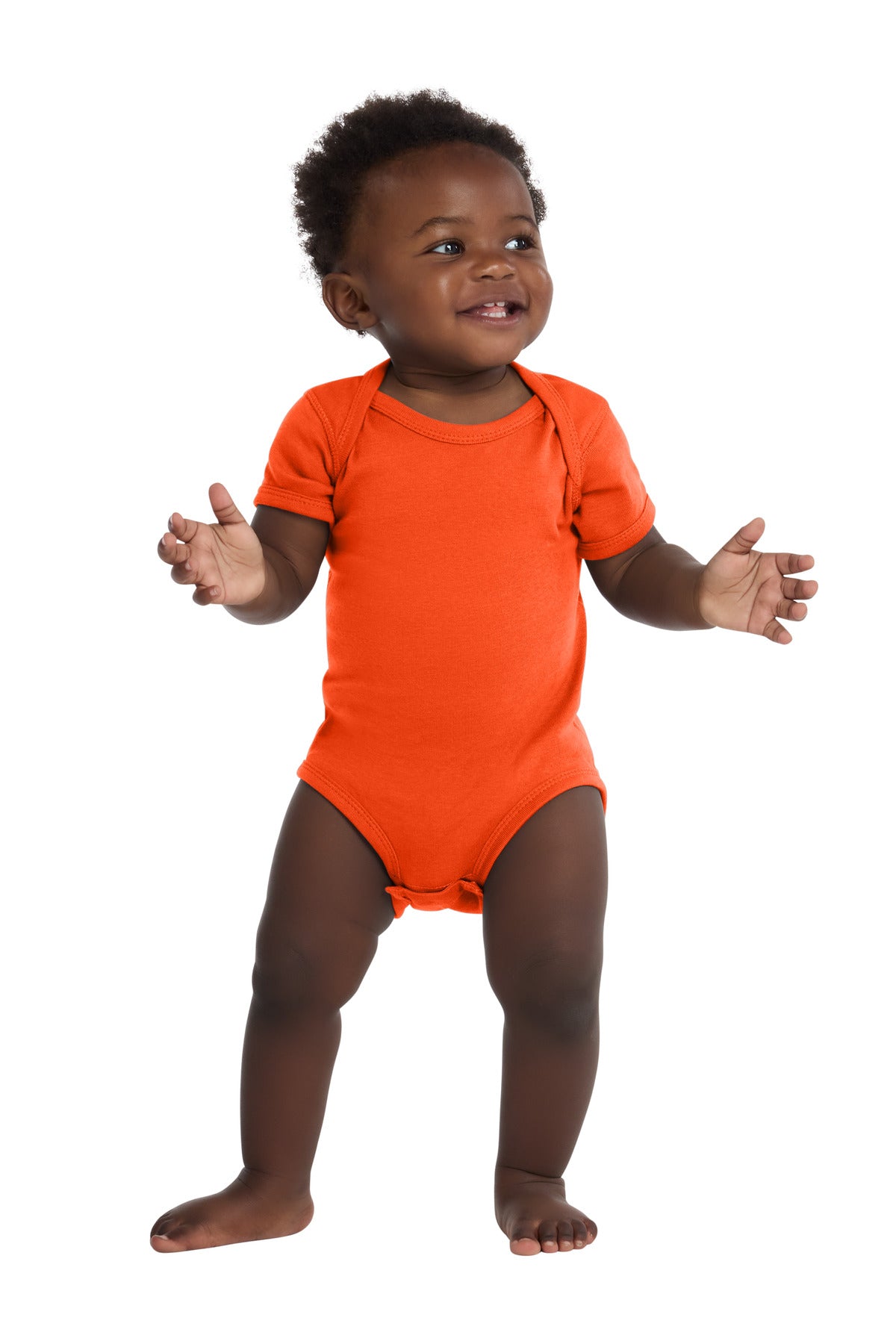 Rabbit Skins™ Infant Short Sleeve Baby Rib Bodysuit. RS4400