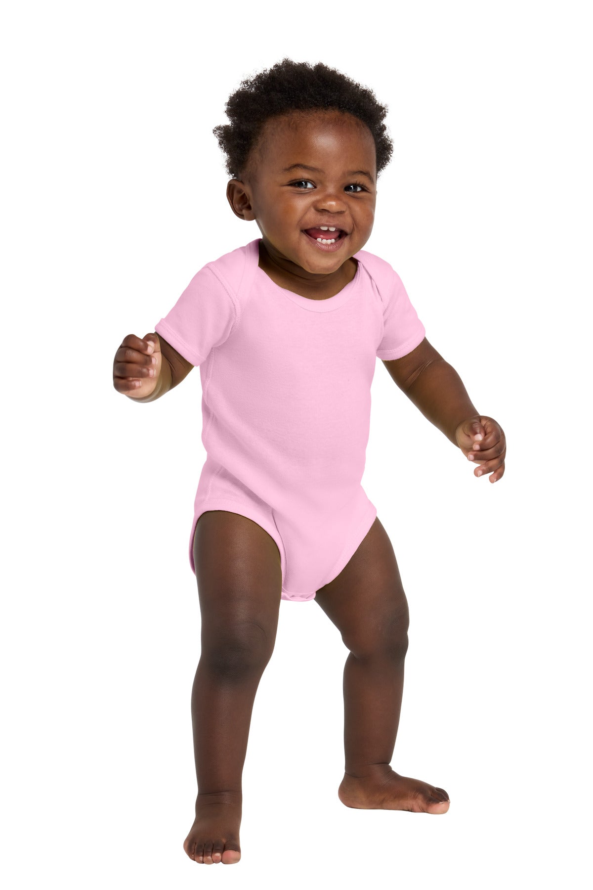 Rabbit Skins™ Infant Short Sleeve Baby Rib Bodysuit. RS4400