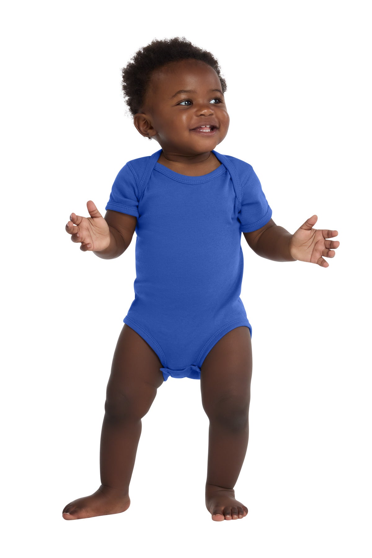 Rabbit Skins™ Infant Short Sleeve Baby Rib Bodysuit. RS4400