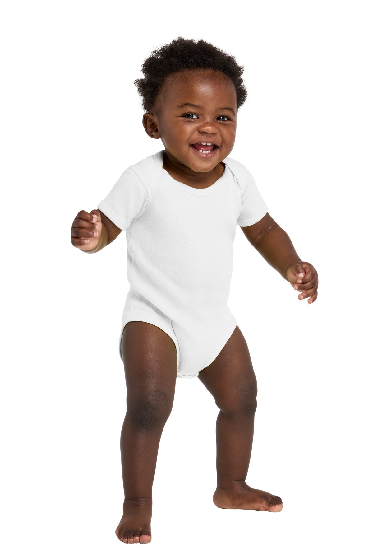 Rabbit Skins™ Infant Short Sleeve Baby Rib Bodysuit. RS4400