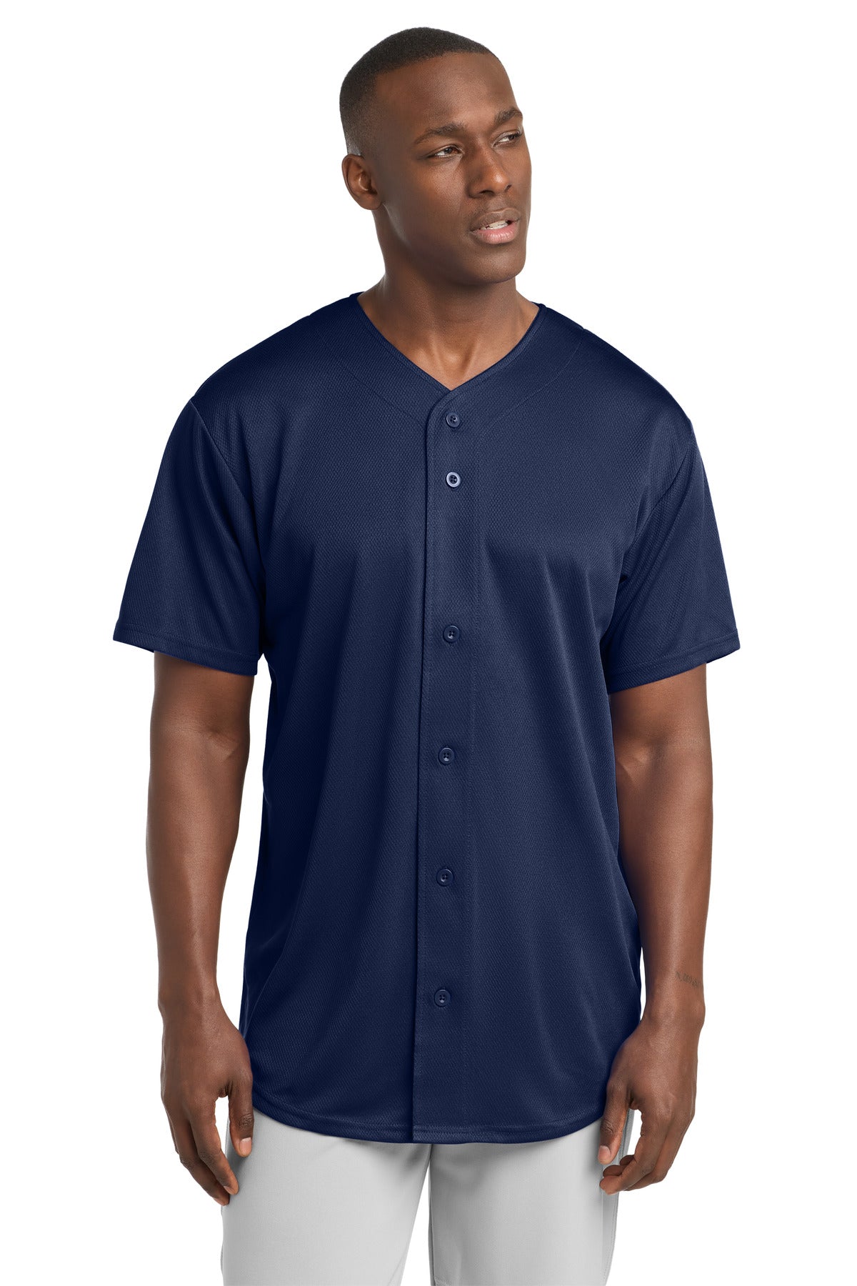 Sport-Tek® PosiCharge® Tough Mesh Full-Button Jersey. ST220