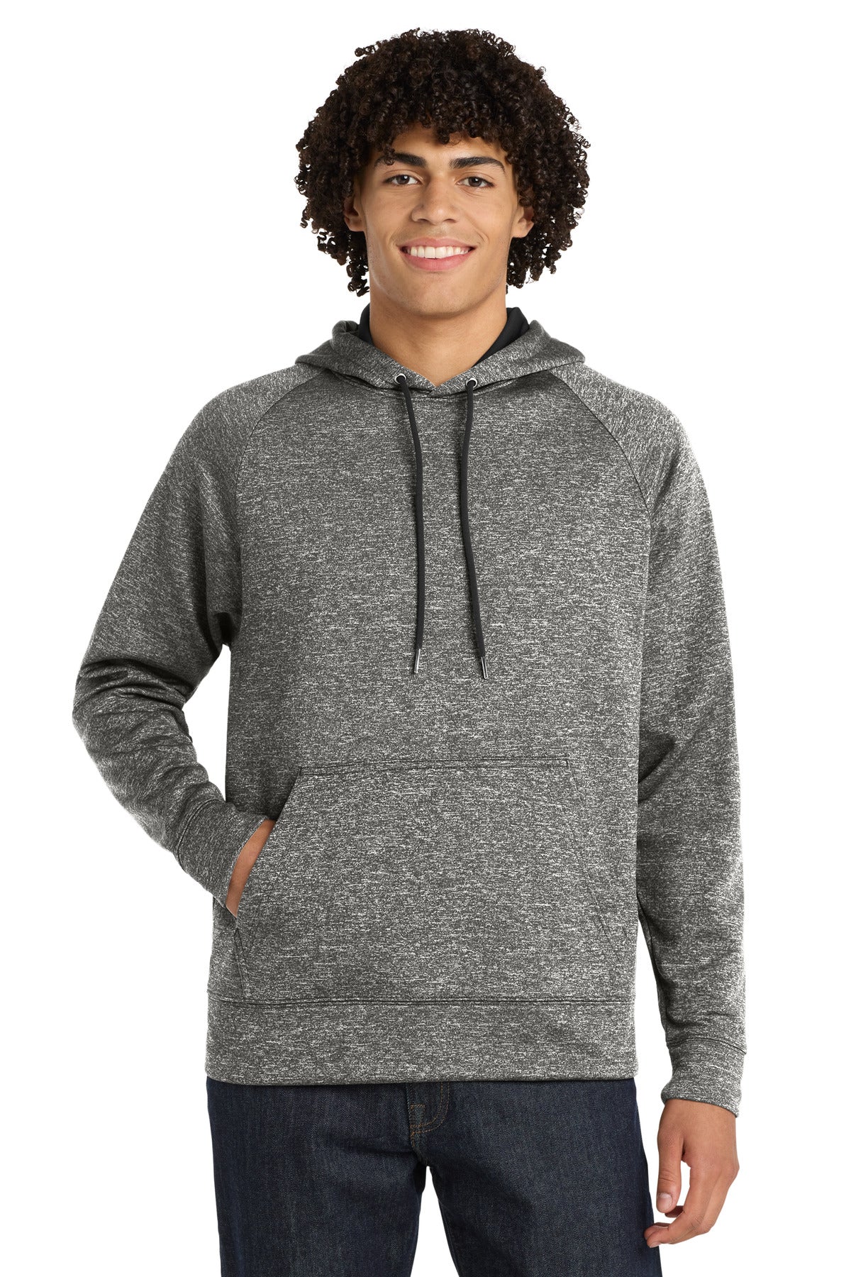 Sport-Tek® PosiCharge® Electric Heather Fleece Hooded Pullover. ST225