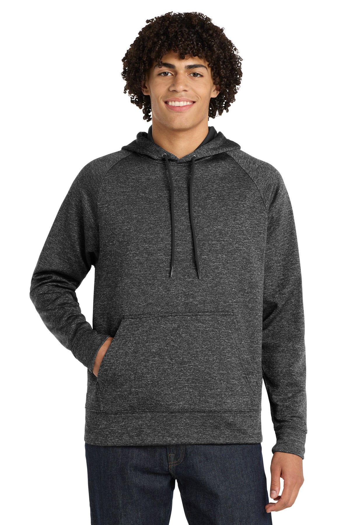 Sport-Tek® PosiCharge® Electric Heather Fleece Hooded Pullover. ST225