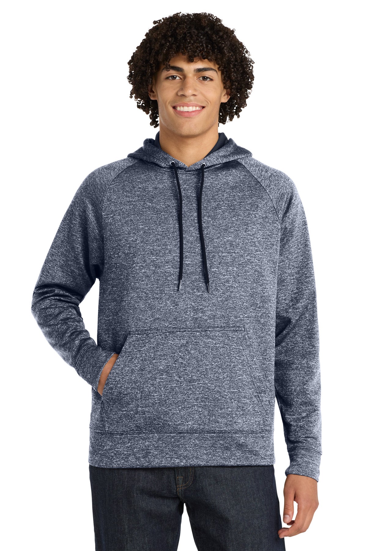 Sport-Tek® PosiCharge® Electric Heather Fleece Hooded Pullover. ST225