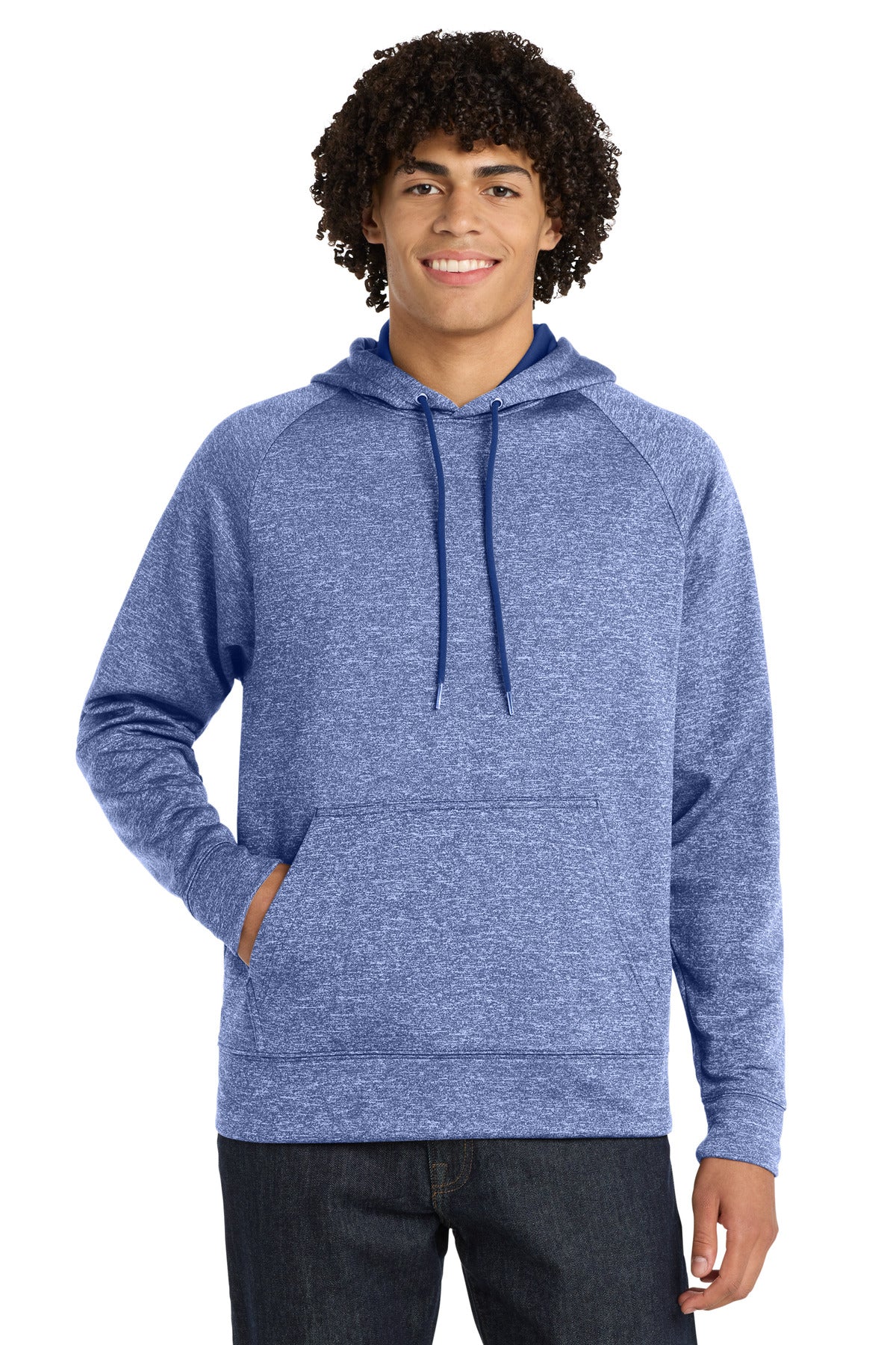 Sport-Tek® PosiCharge® Electric Heather Fleece Hooded Pullover. ST225