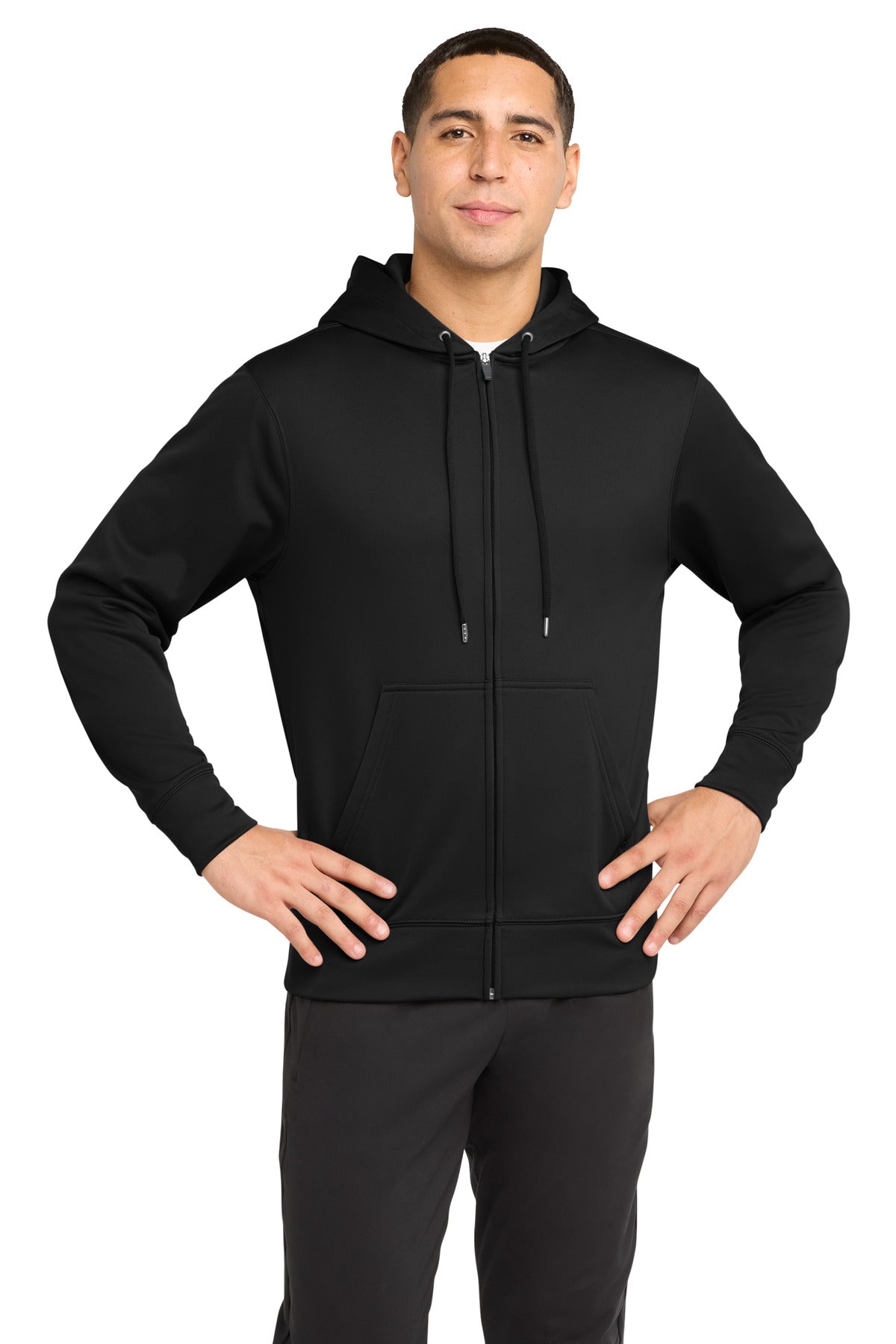 Sport-Tek® Sport-Wick® Fleece Full-Zip Hooded Jacket.  ST238