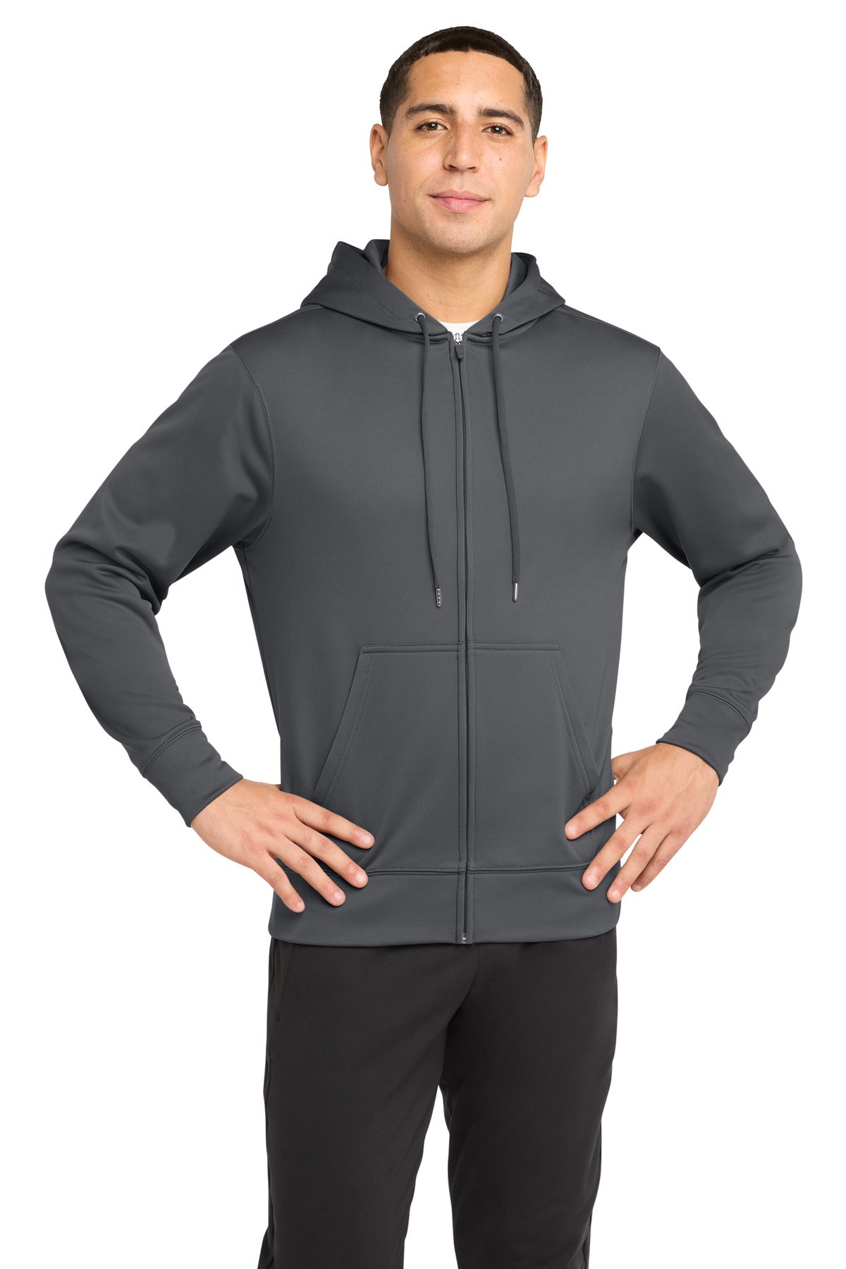Sport-Tek® Sport-Wick® Fleece Full-Zip Hooded Jacket.  ST238