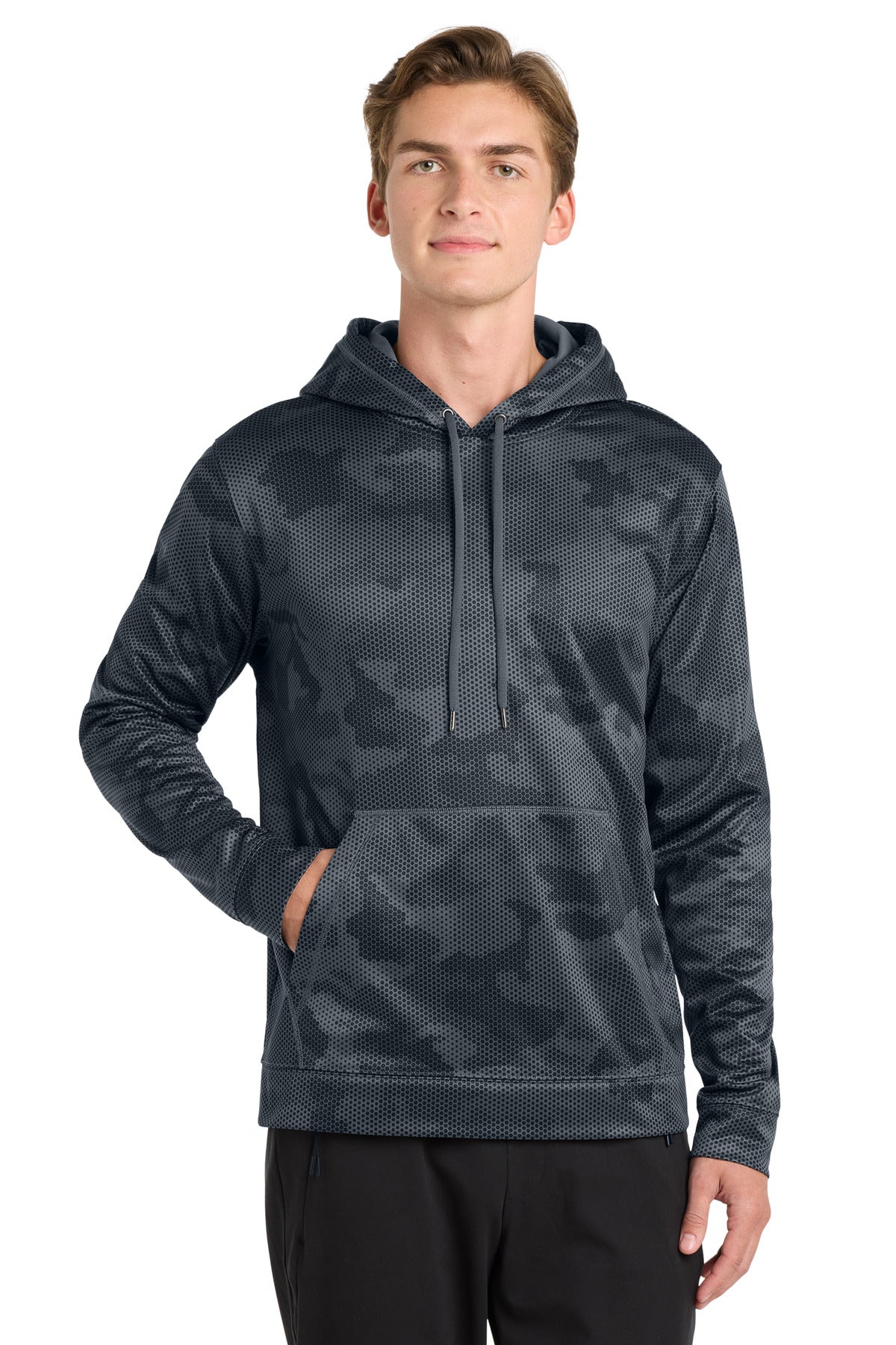 Sport-Tek® Sport-Wick® CamoHex Fleece Hooded Pullover. ST240